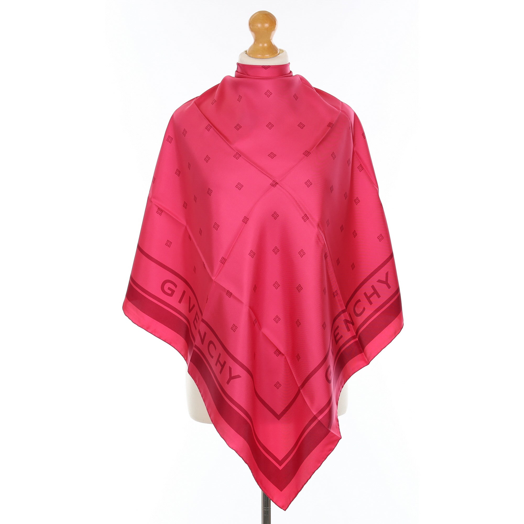 Brand New Givenchy Cherry Pink Silk Scarf