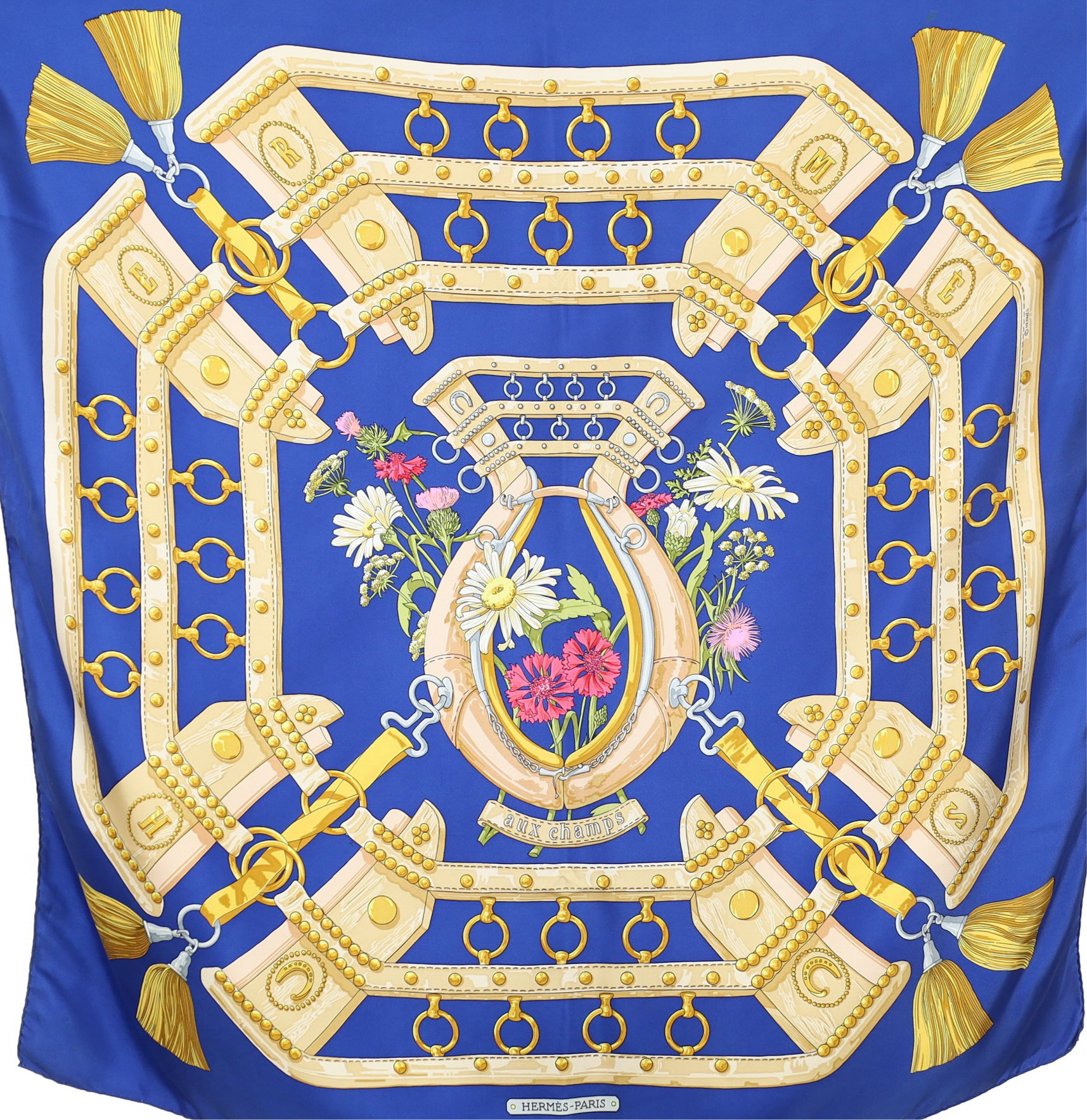Hermès Aux Champs Silk Scarf