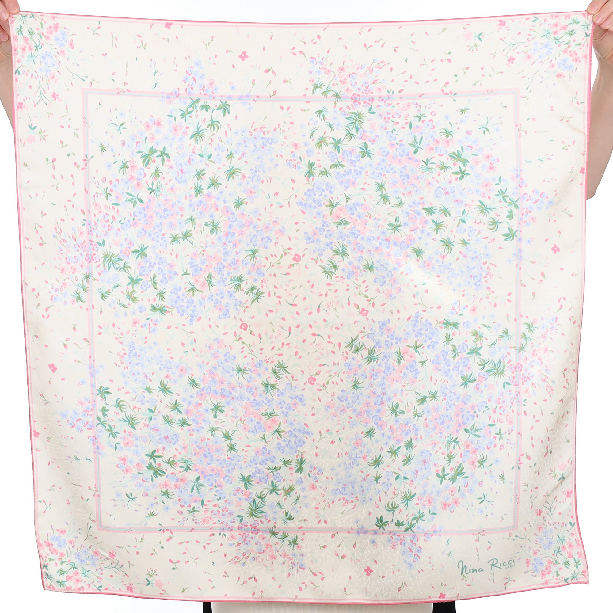 1980’s Nina Ricci Vintage Floral Silk Scarf