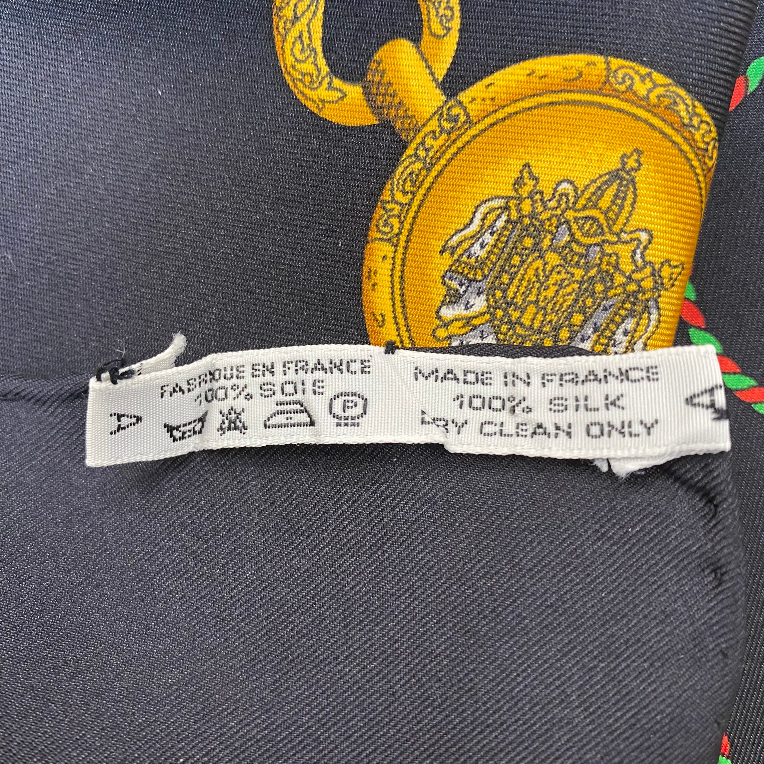 Hermès Les Tambours Silk Scarf
