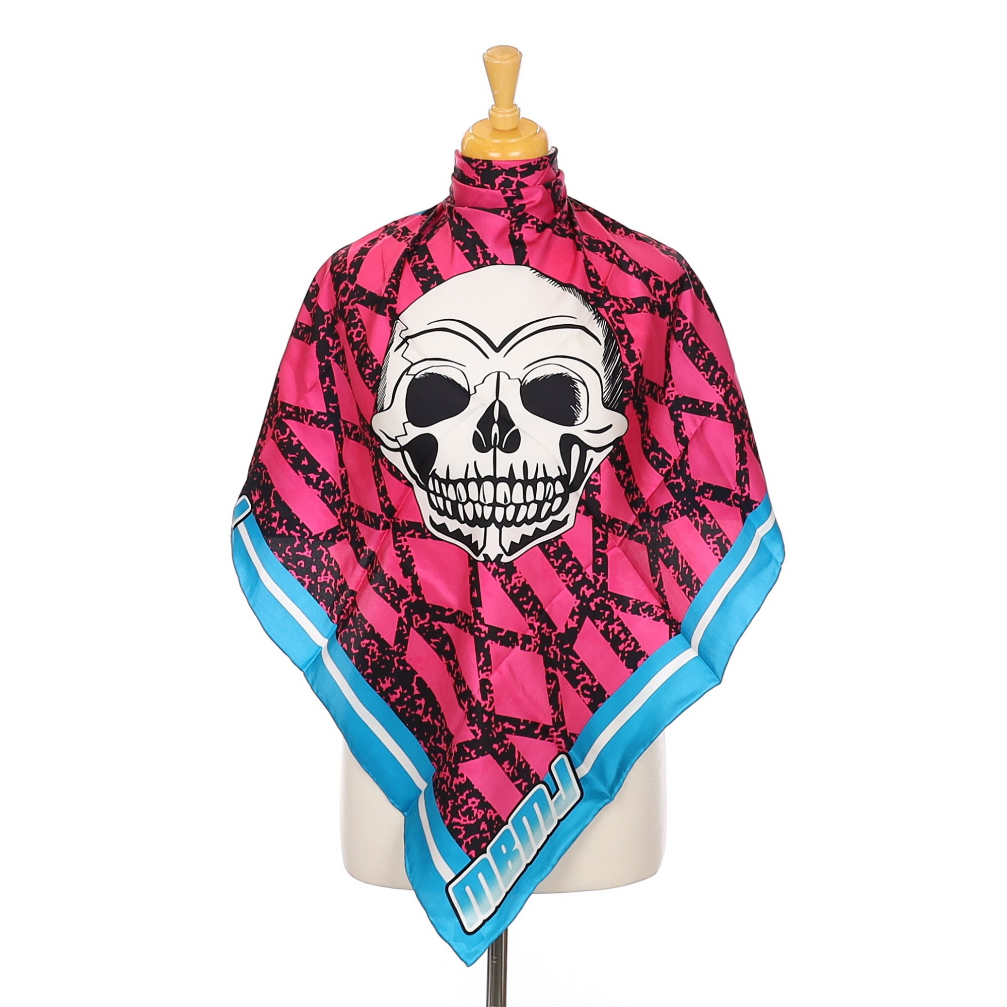 Brand New Marc By Marc Jacob’s Pink Skull Silk Scarf