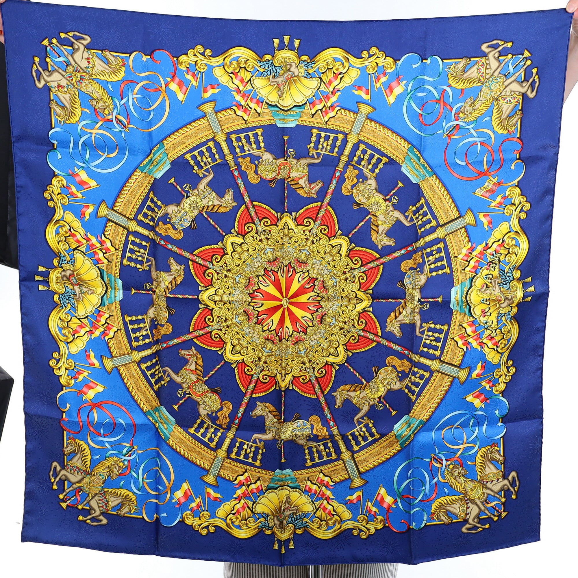 Brand New Boxed Hermès Luna Park Silk Scarf
