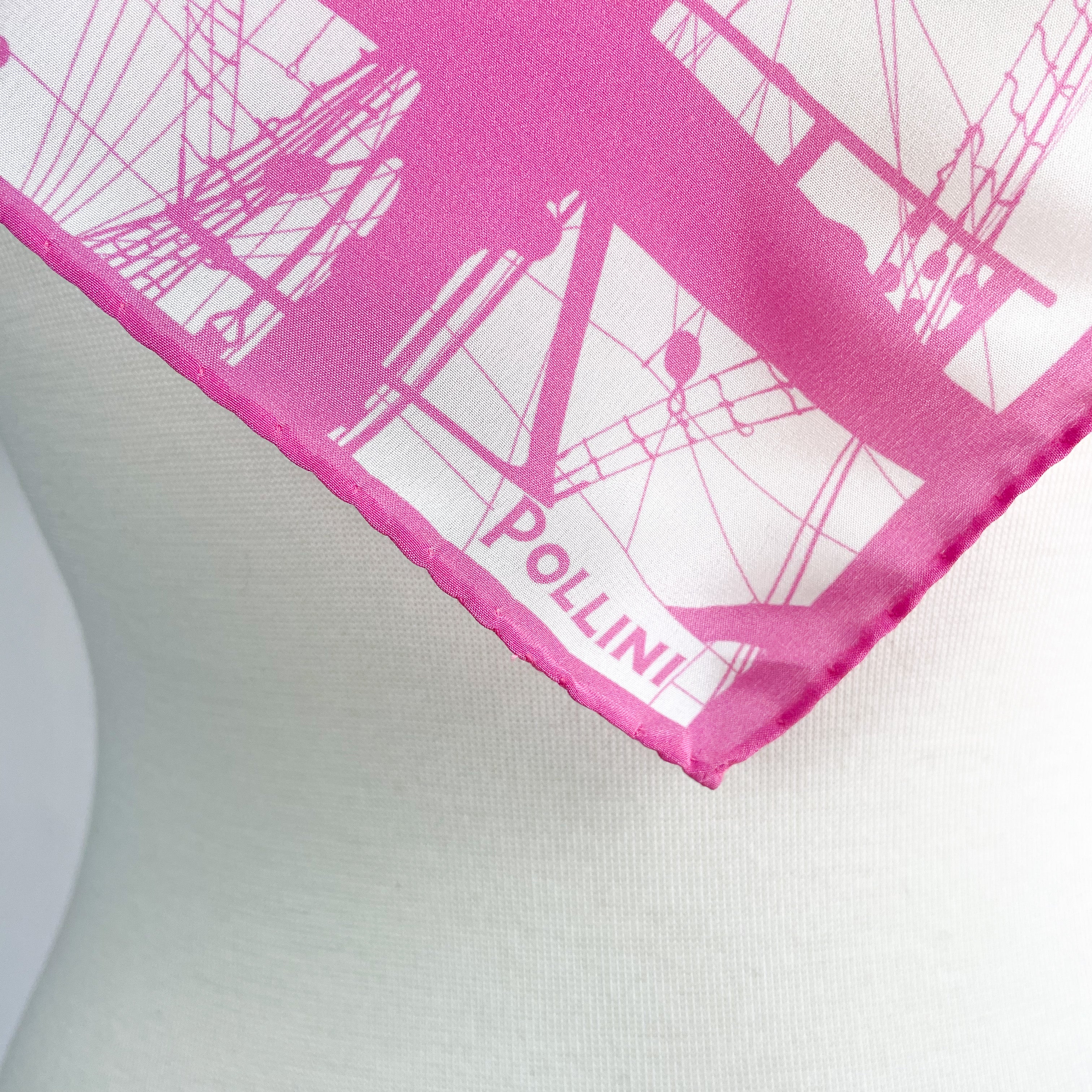 Pollini Nautical Designer Italian Silk Scarf