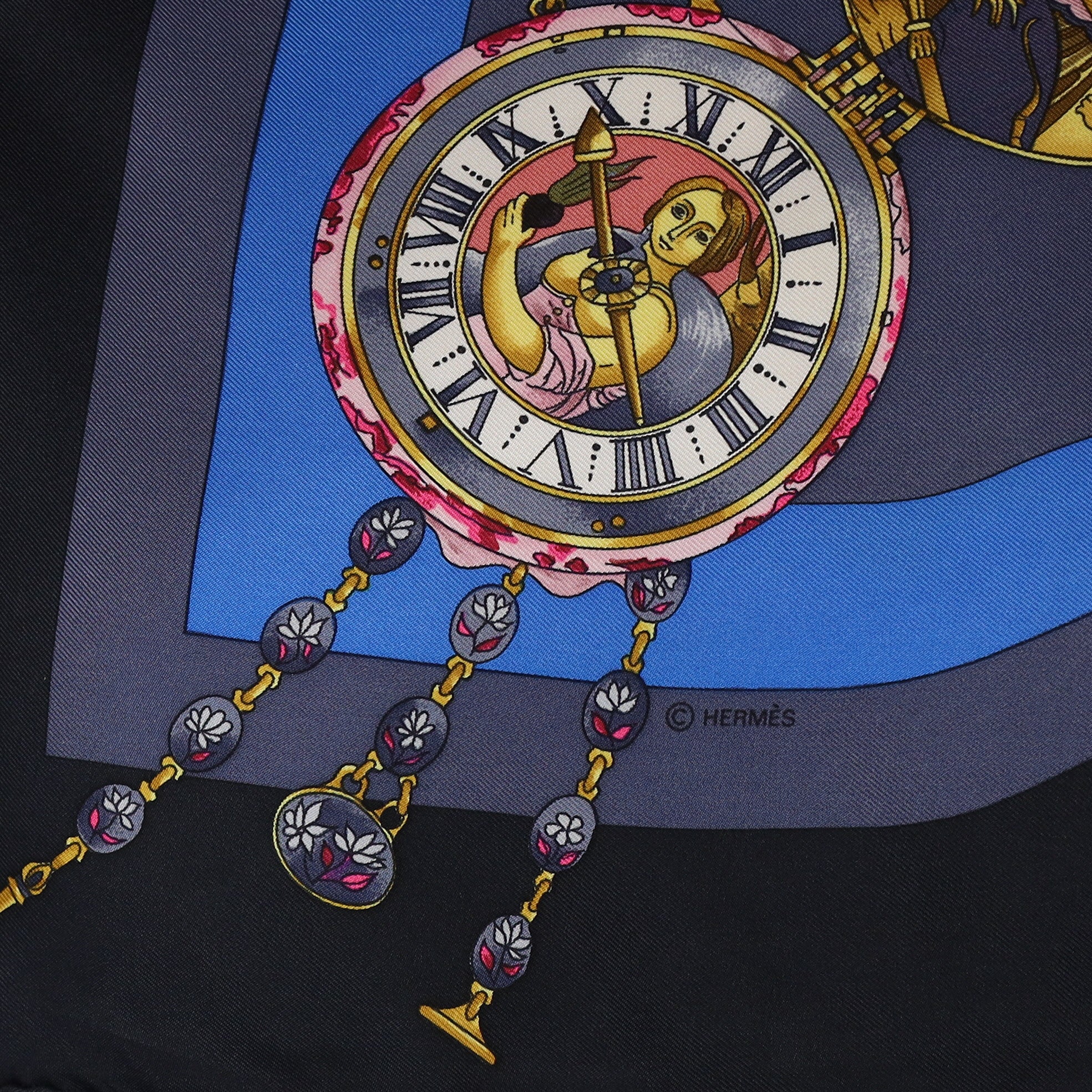 Hermès La Ronde des Heures Silk Scarf