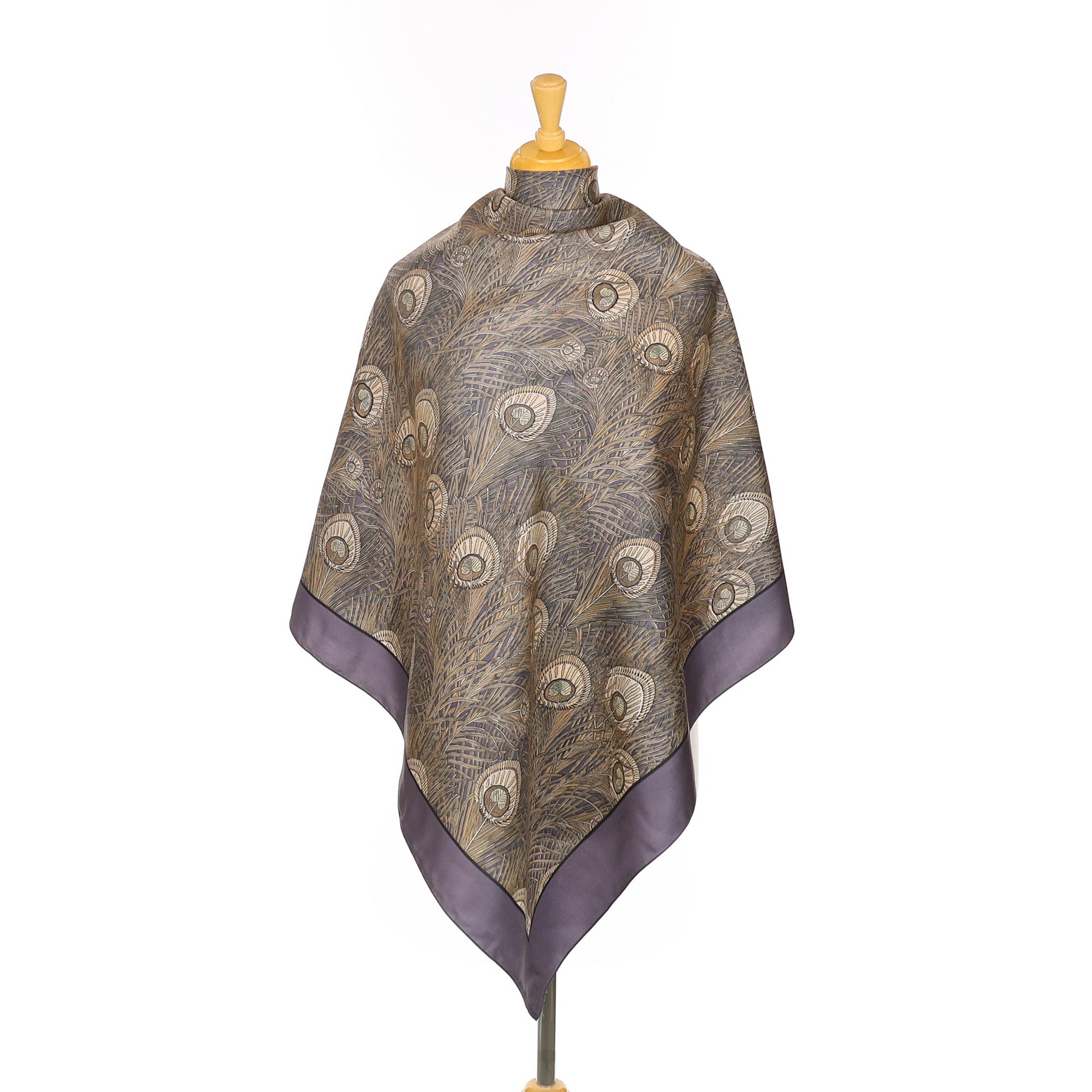 Liberty Vintage Peacock Vintage Feather Silk Scarf