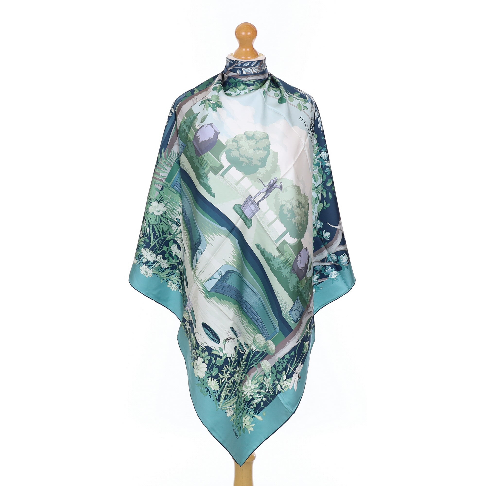 Brand New Boxed Burberry Garden Scene Silk Scarf