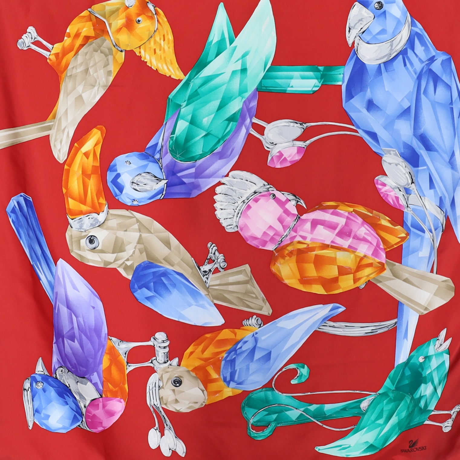 Brand New Boxed Swarovski Silk Scarf