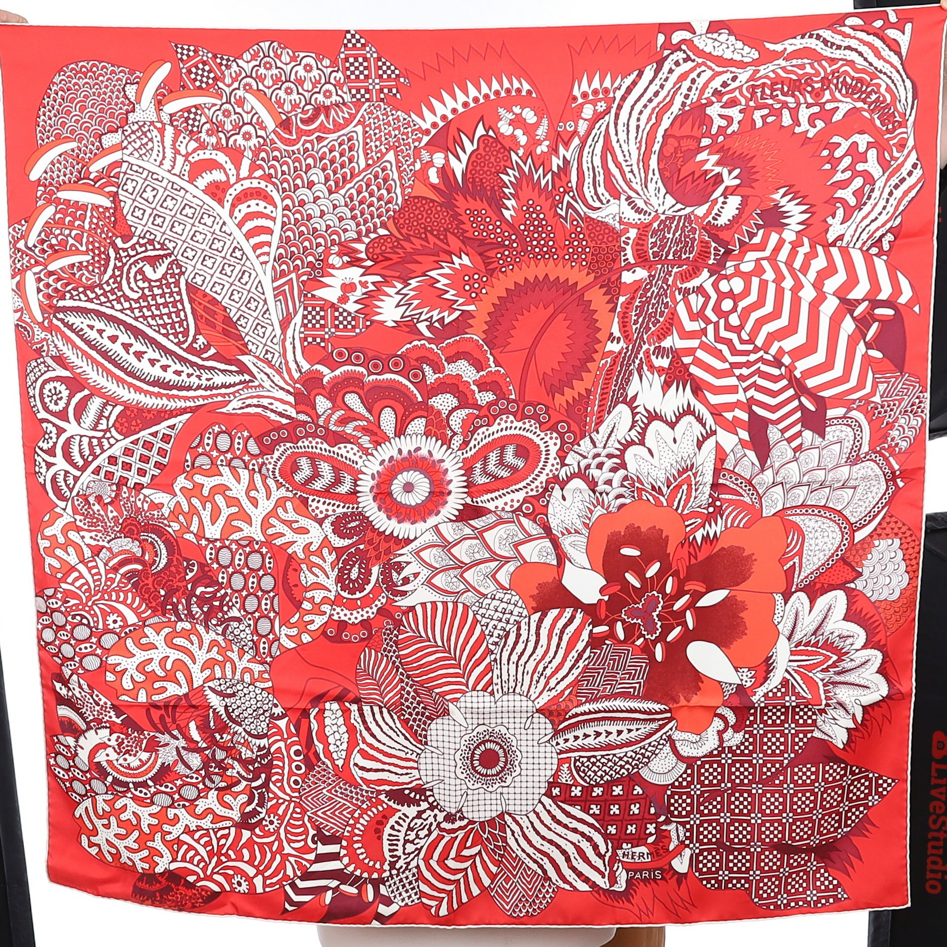 Boxed Hermès Fleurs D’indiennes Silk Scarf Quite Rare