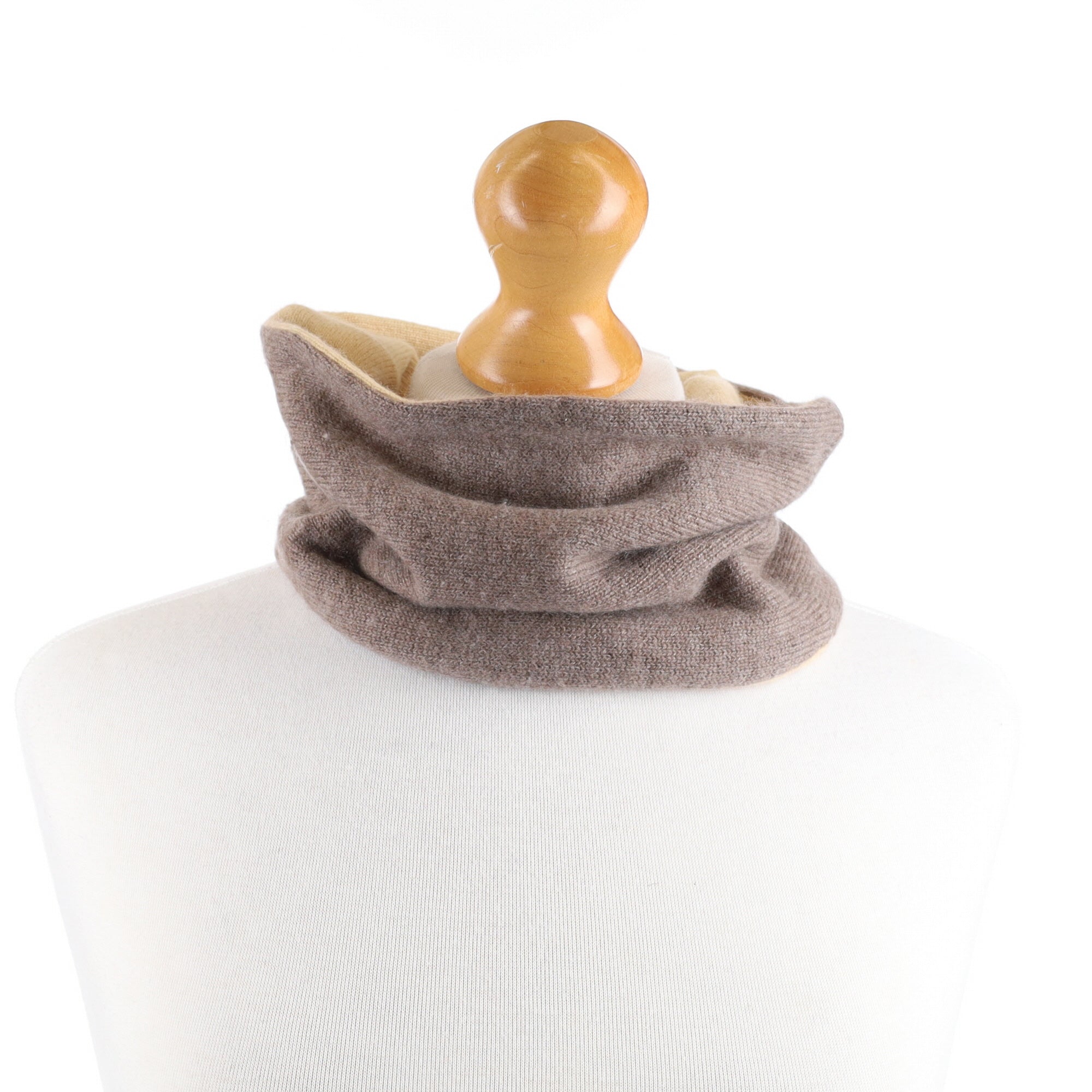 Men’s Beige and Mocha Brown Neck Warmer