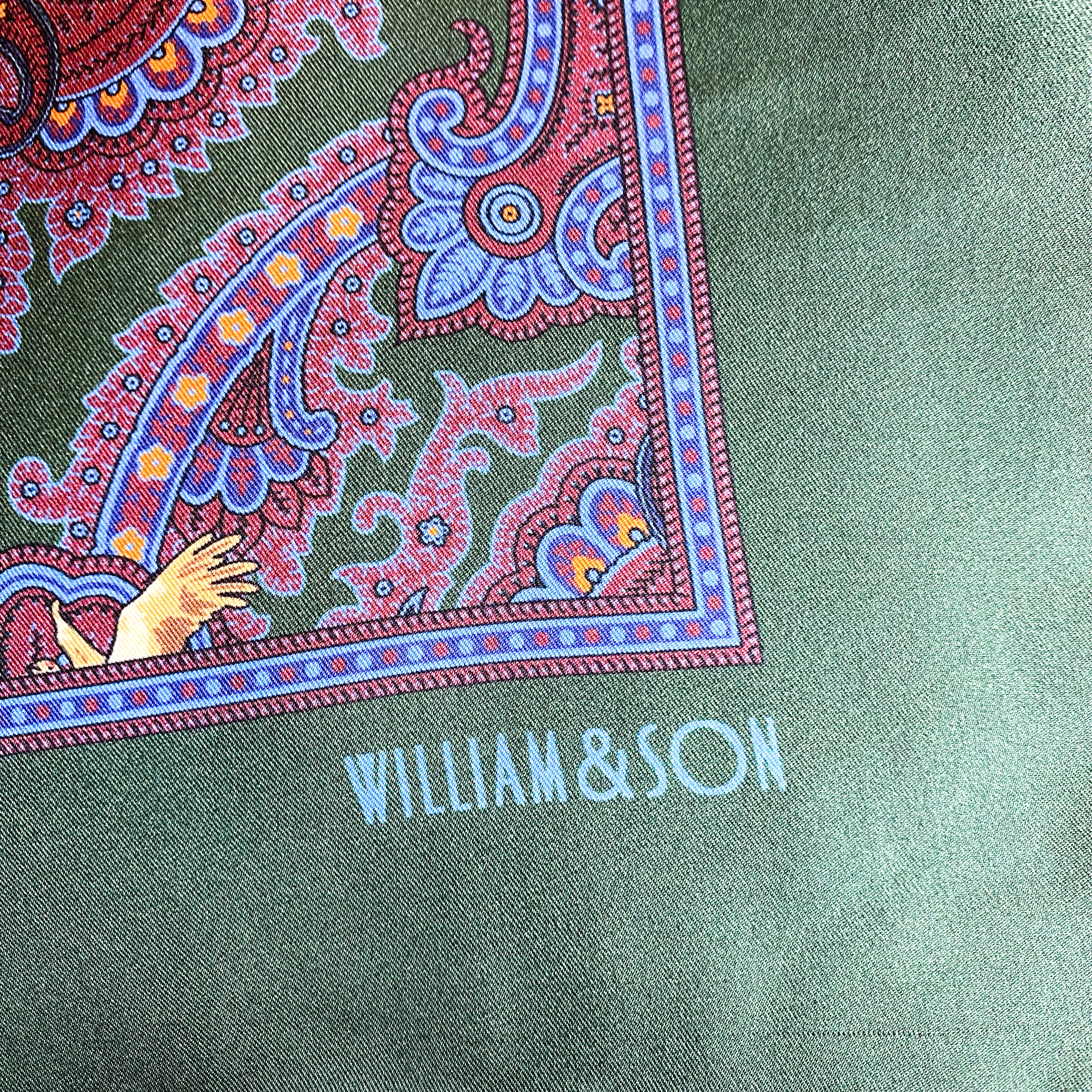 Brand New William & Son Paisley Silk Scarf