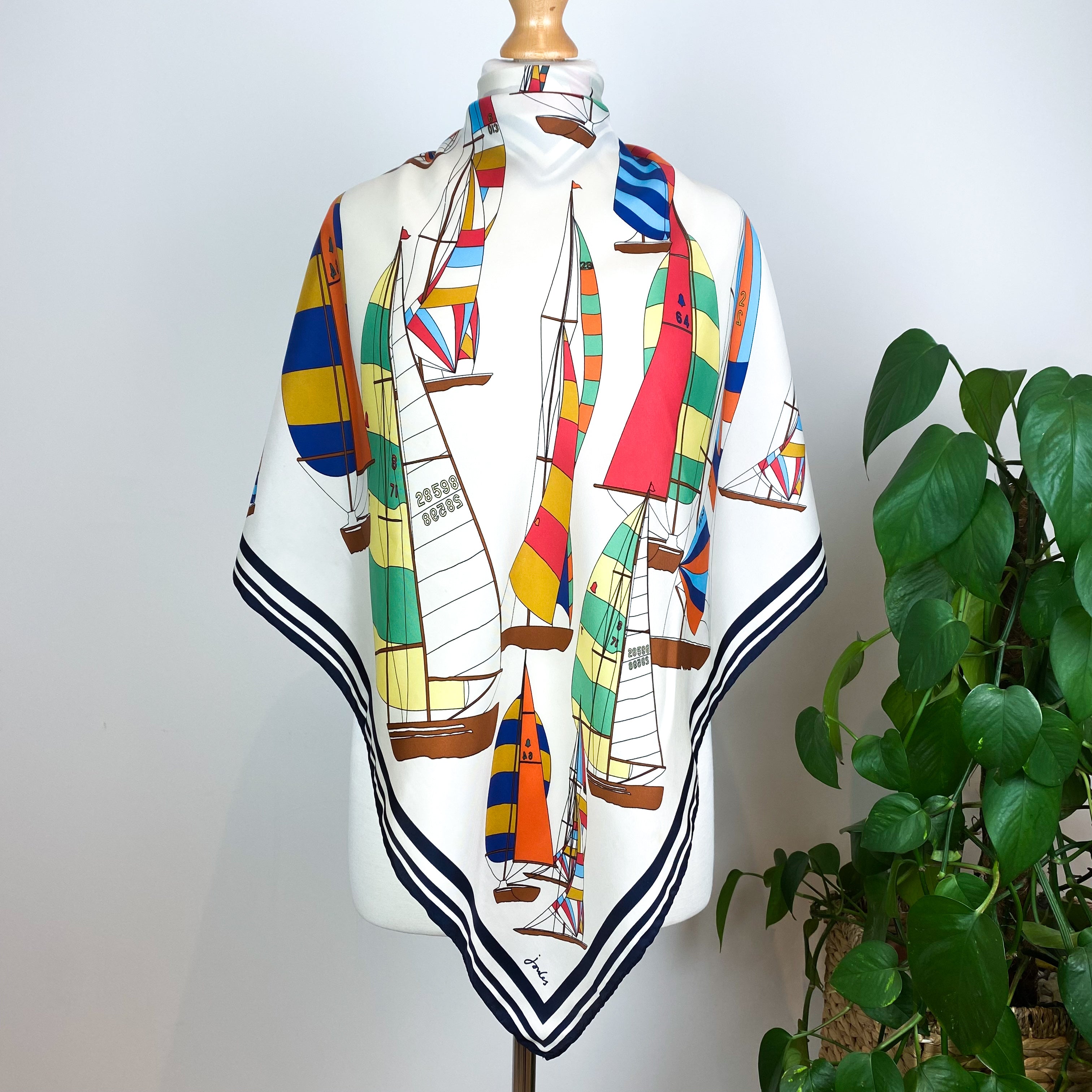 Joules Yacht Design Silk Scarf