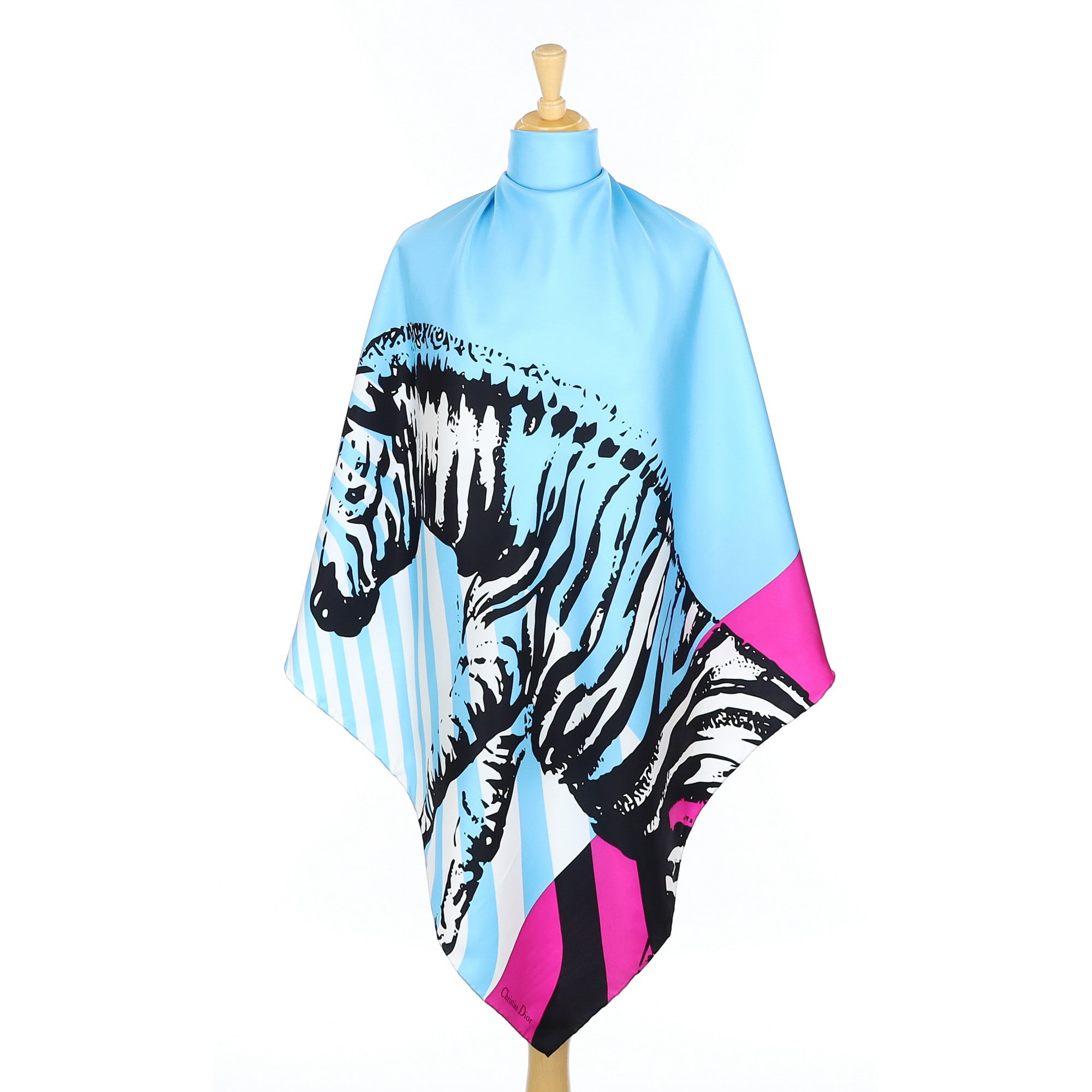 Brand New Christian Dior Zebra Silk Scarf