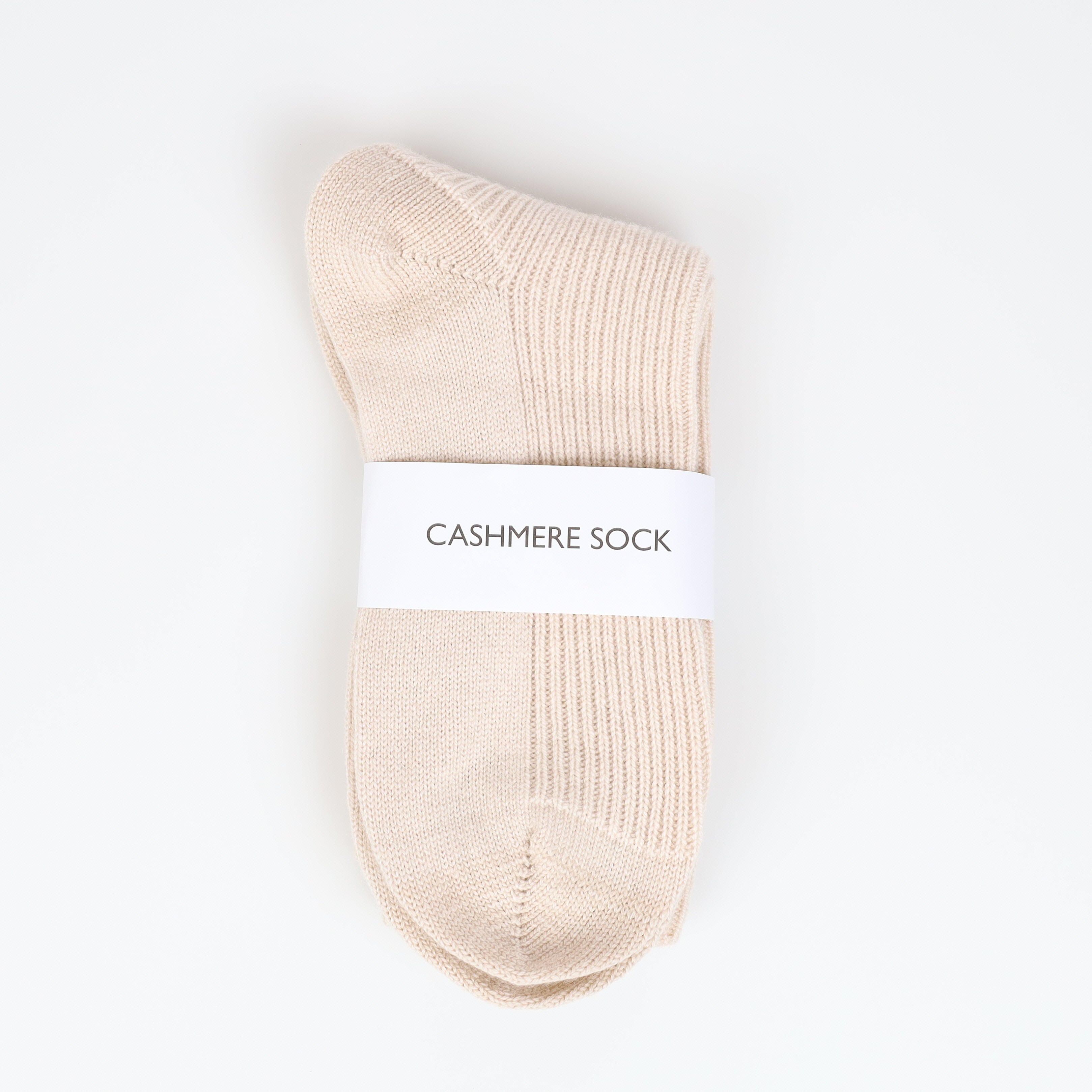 Brand New Scottish Sand Beige Ladies Cashmere Every Day Socks