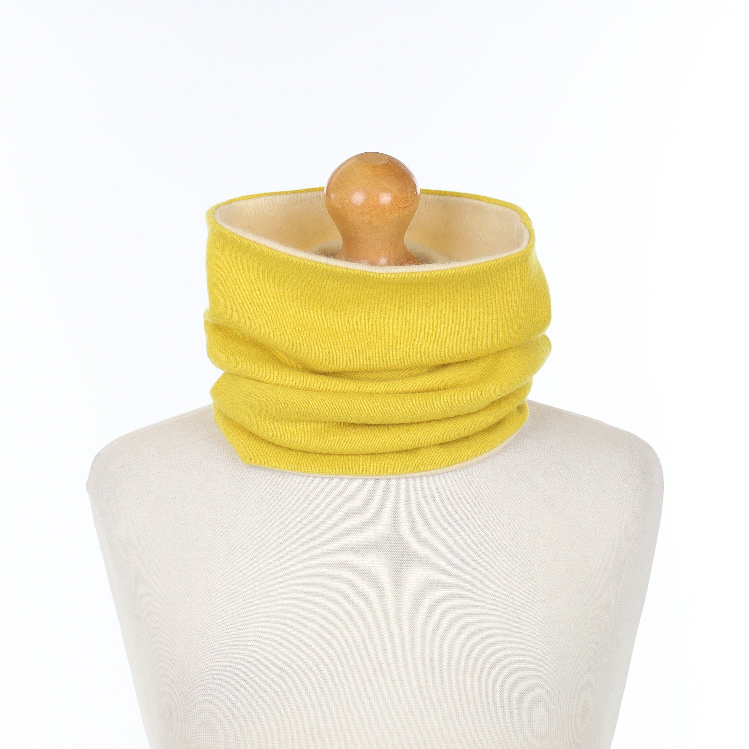 Yellow and Ivory Luxury Double Layered Snood