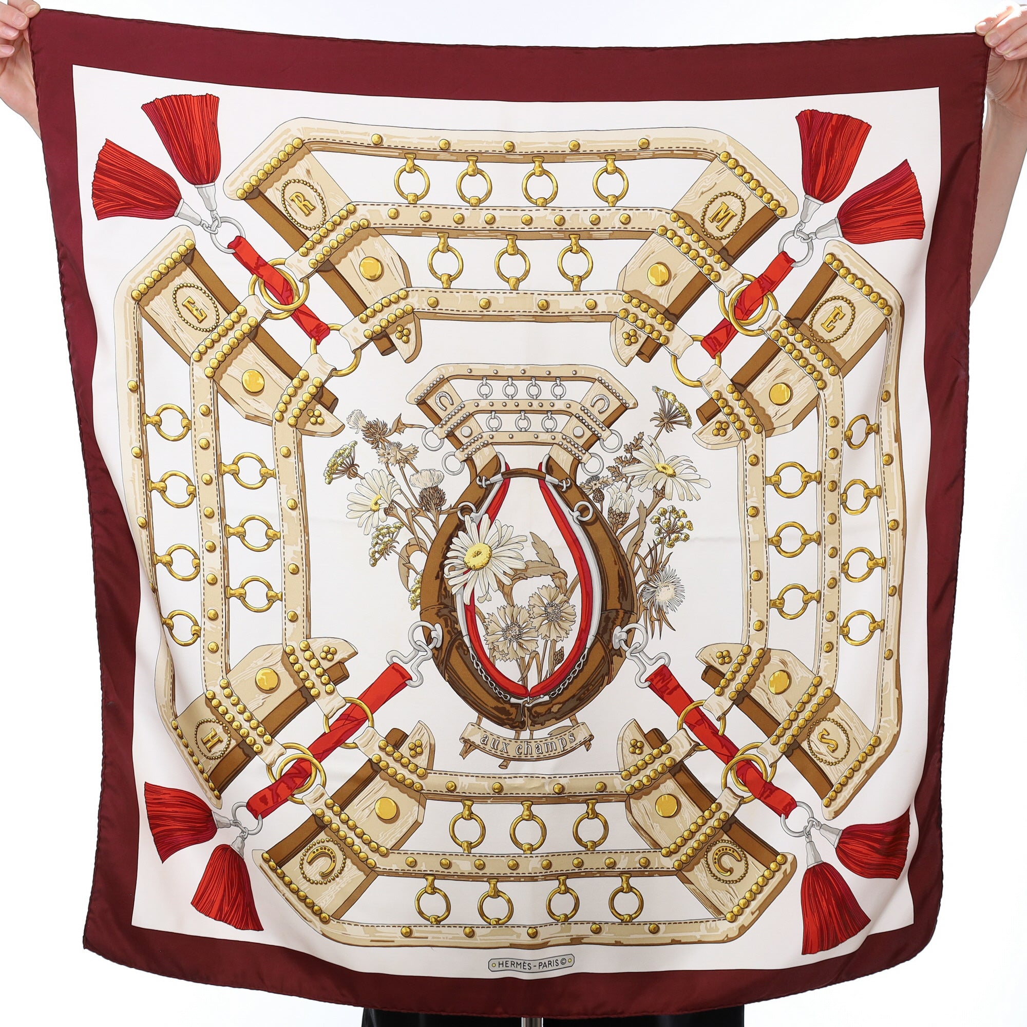 Hermès Aux Champs Silk Scarf