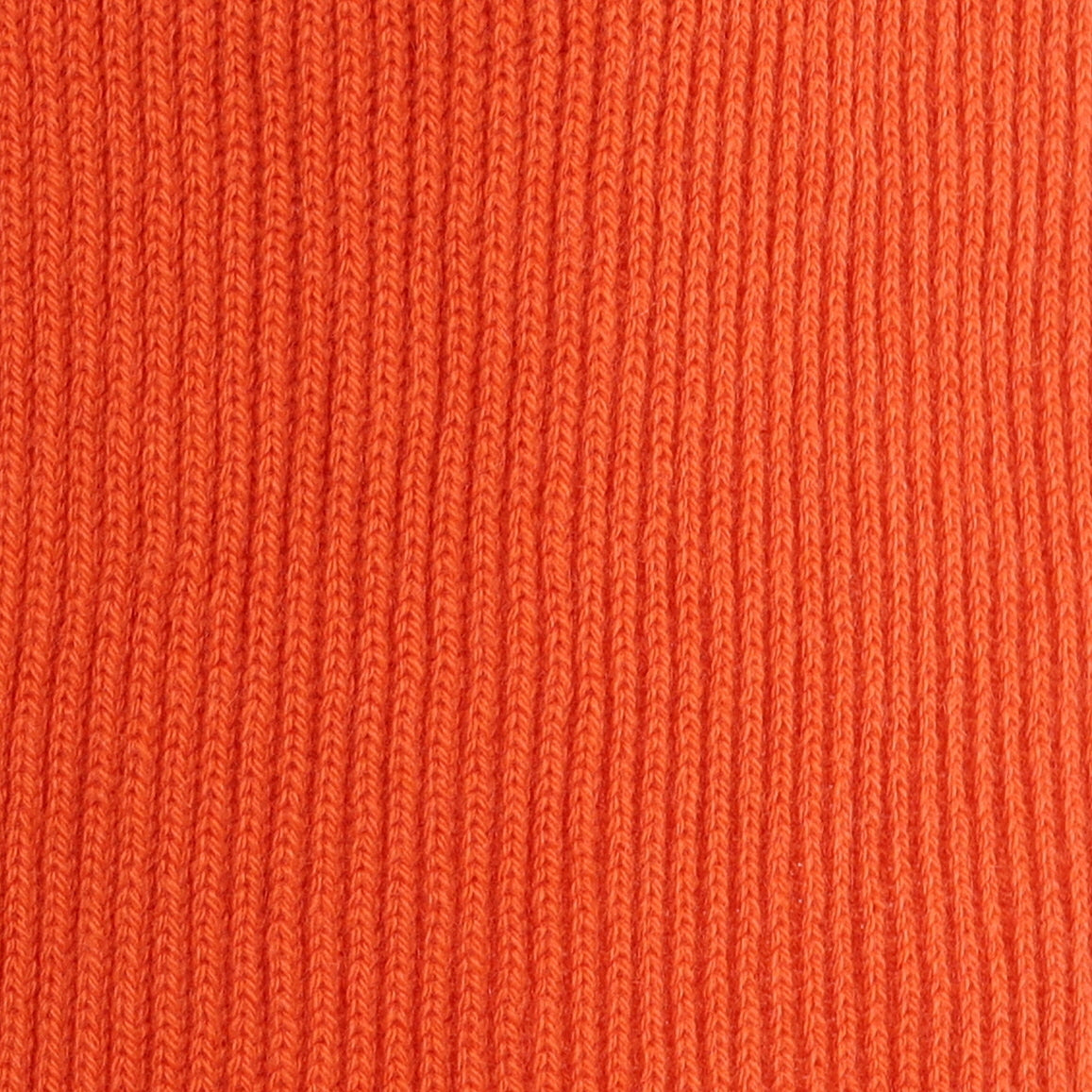 Brand New Scottish Sunset Orange Rib Cashmere Scarf