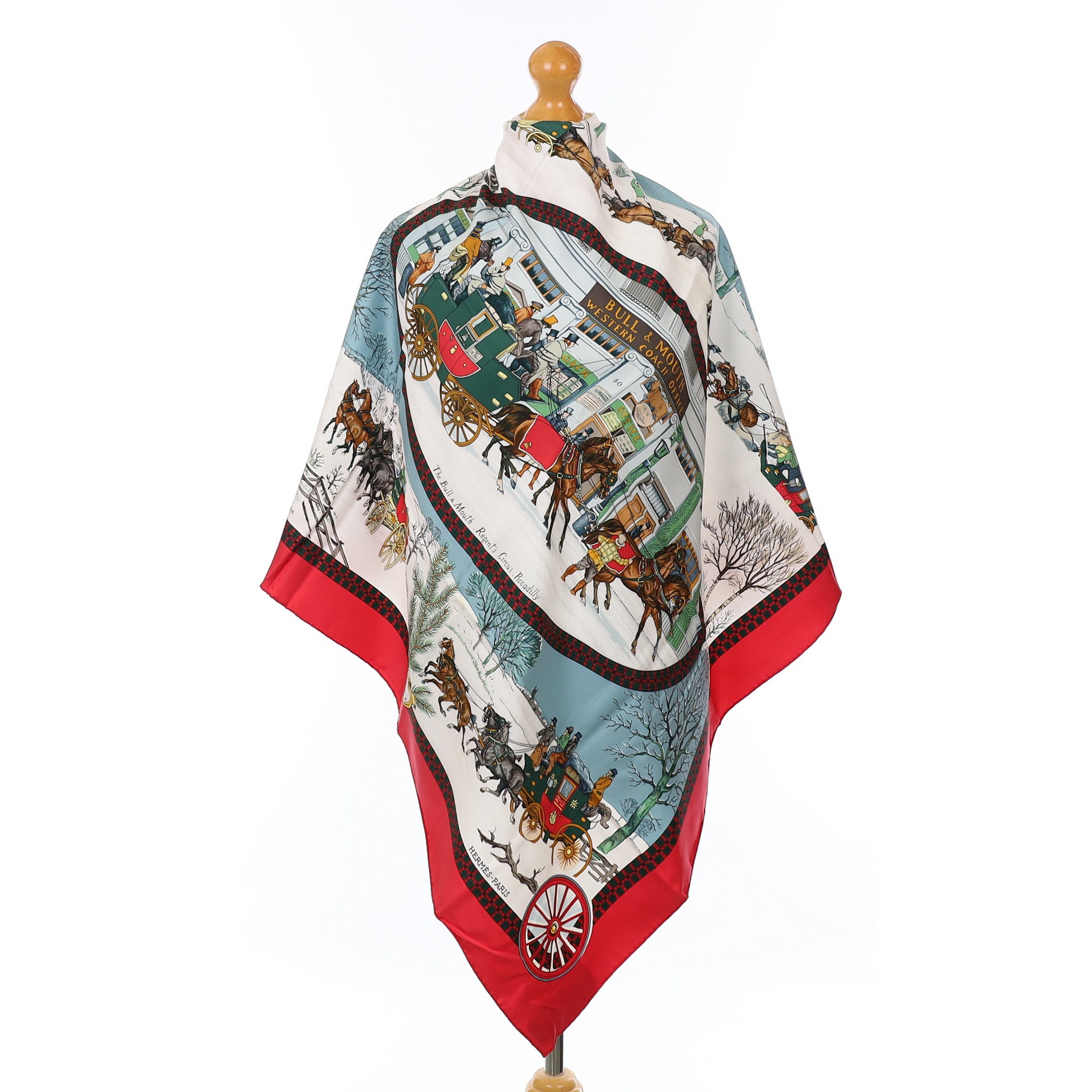 Hermès L’Hiver en Poste Silk Scarf