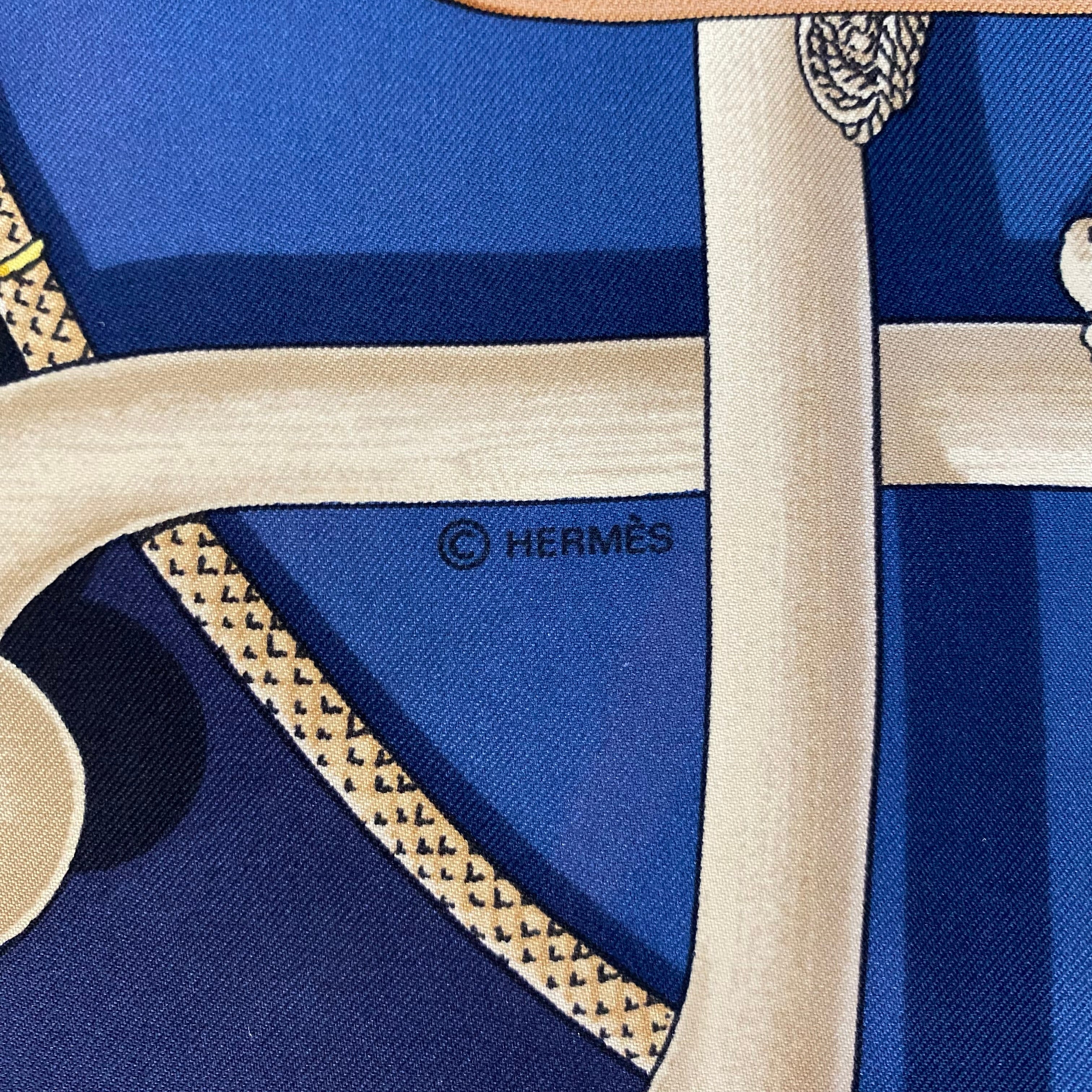 Hermès Cannes & Pommeaux Silk Scarf