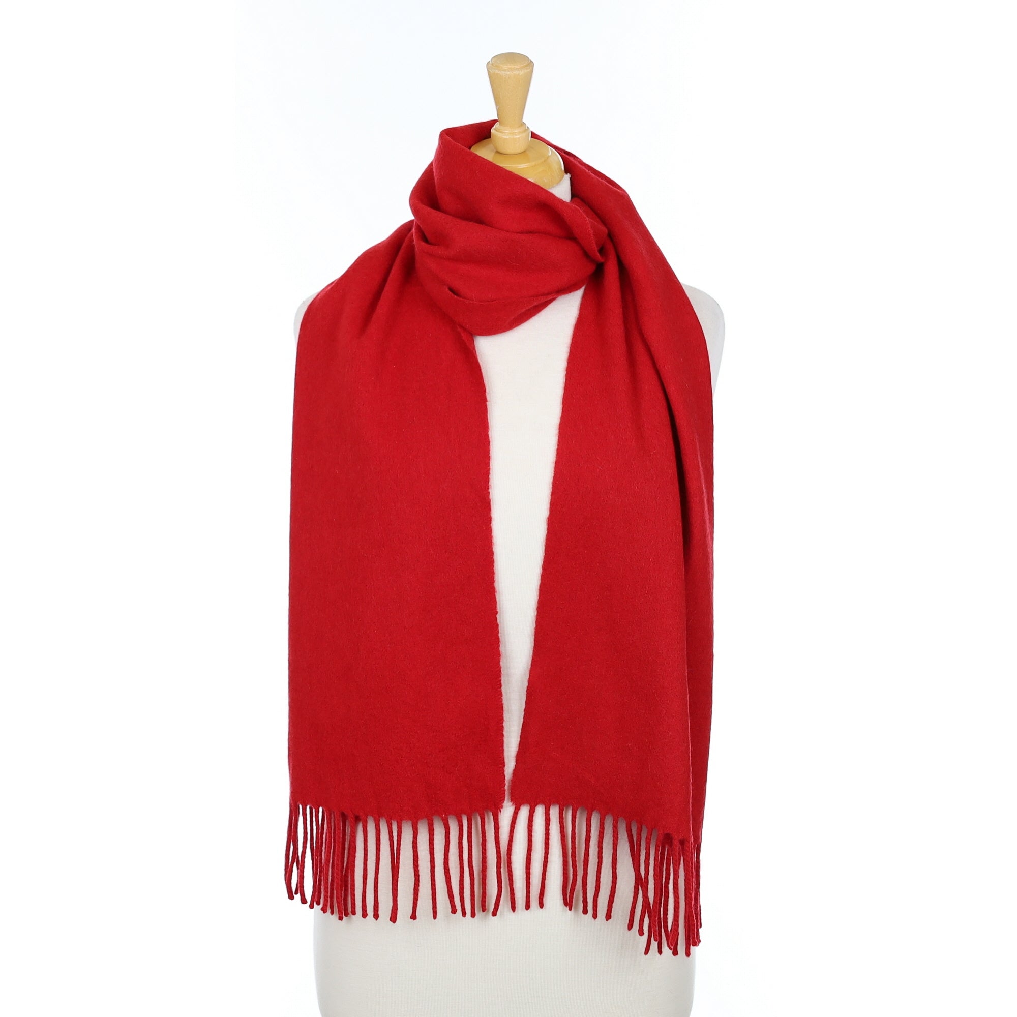 Scarlett Red Cashmere Woven Scarfk