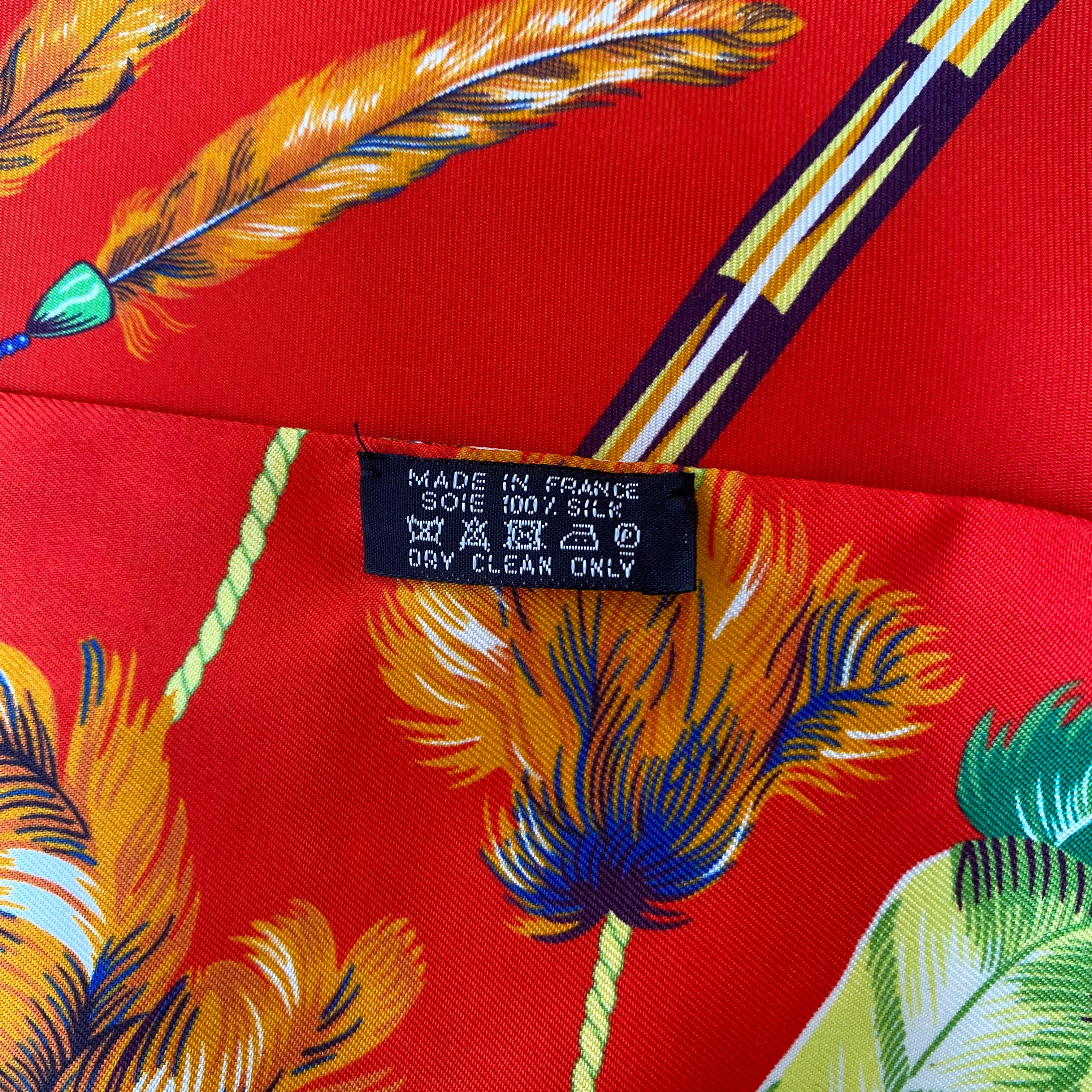 Boxed Hermès Maxi Twilly Brazil Silk Scarf