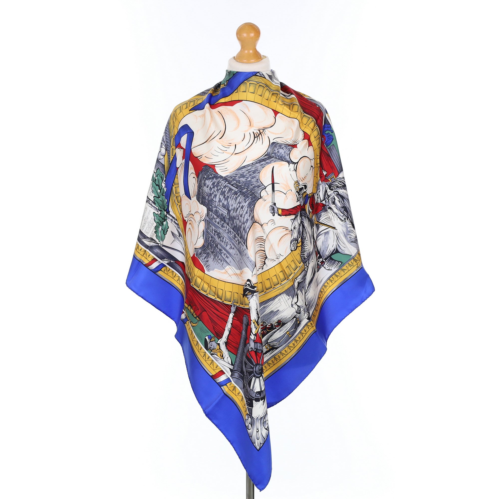 Immaculate Canova Historical Design Silk Scarf