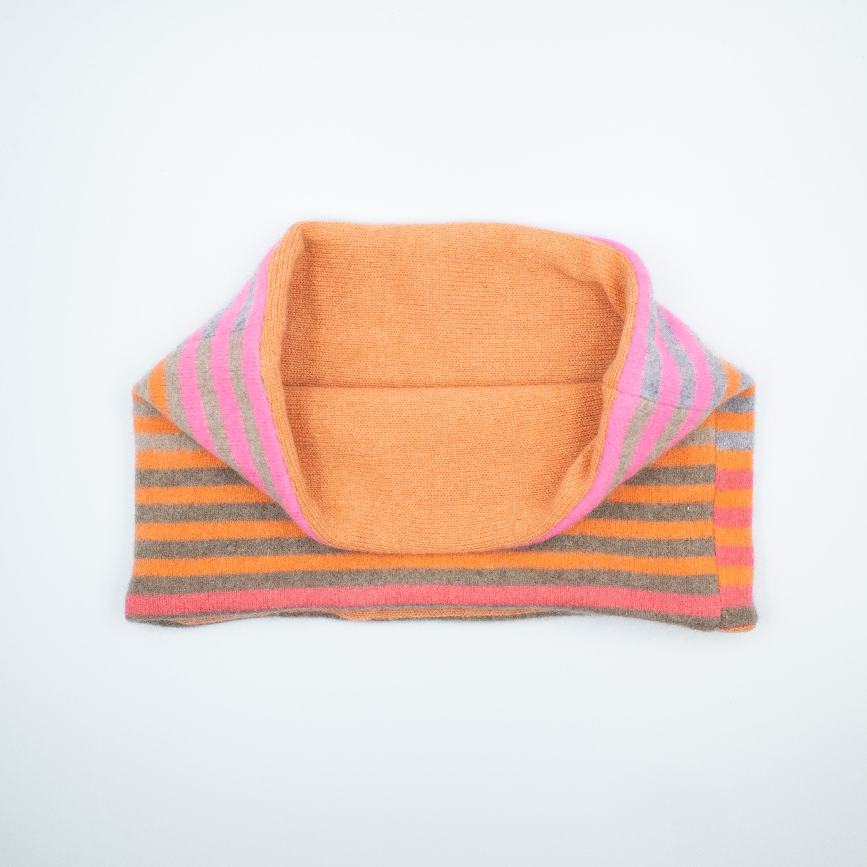 Orange and Pink Stripe Neck Warmer