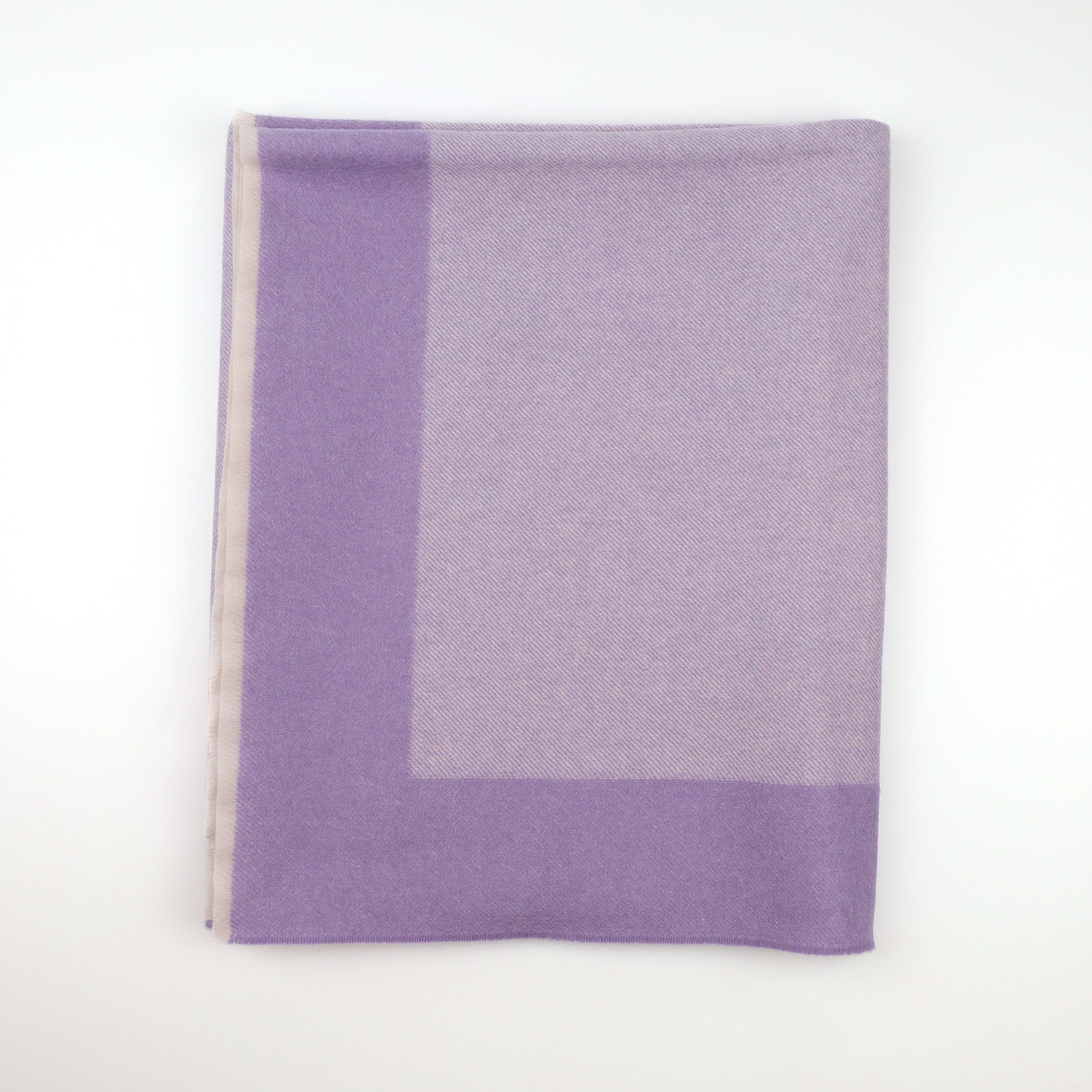 Brand New Scottish Alex Begg Lavender Cashmere Woven Baby Blanket