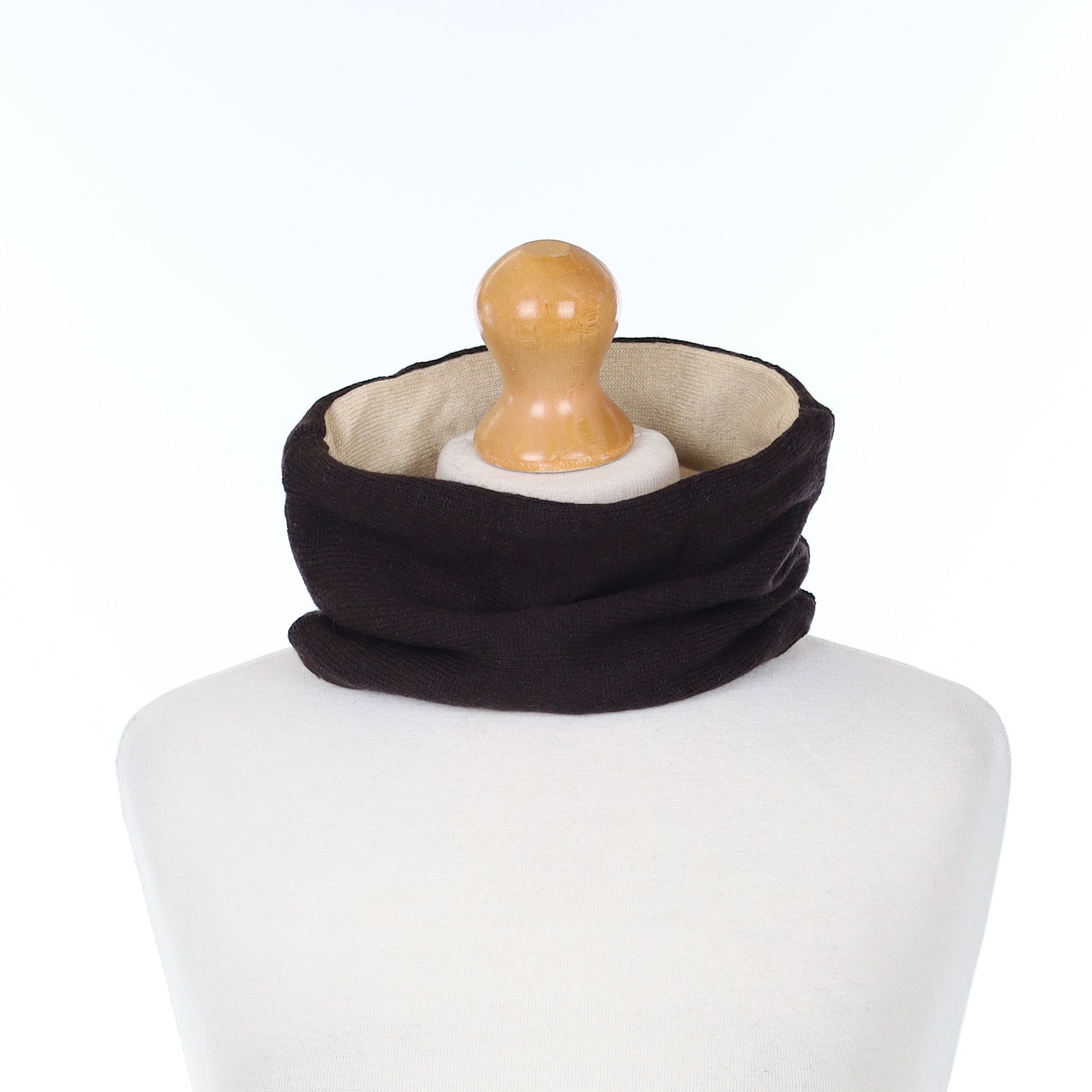 Men’s Dark Chocolate and Honey Beige Neck Warmer