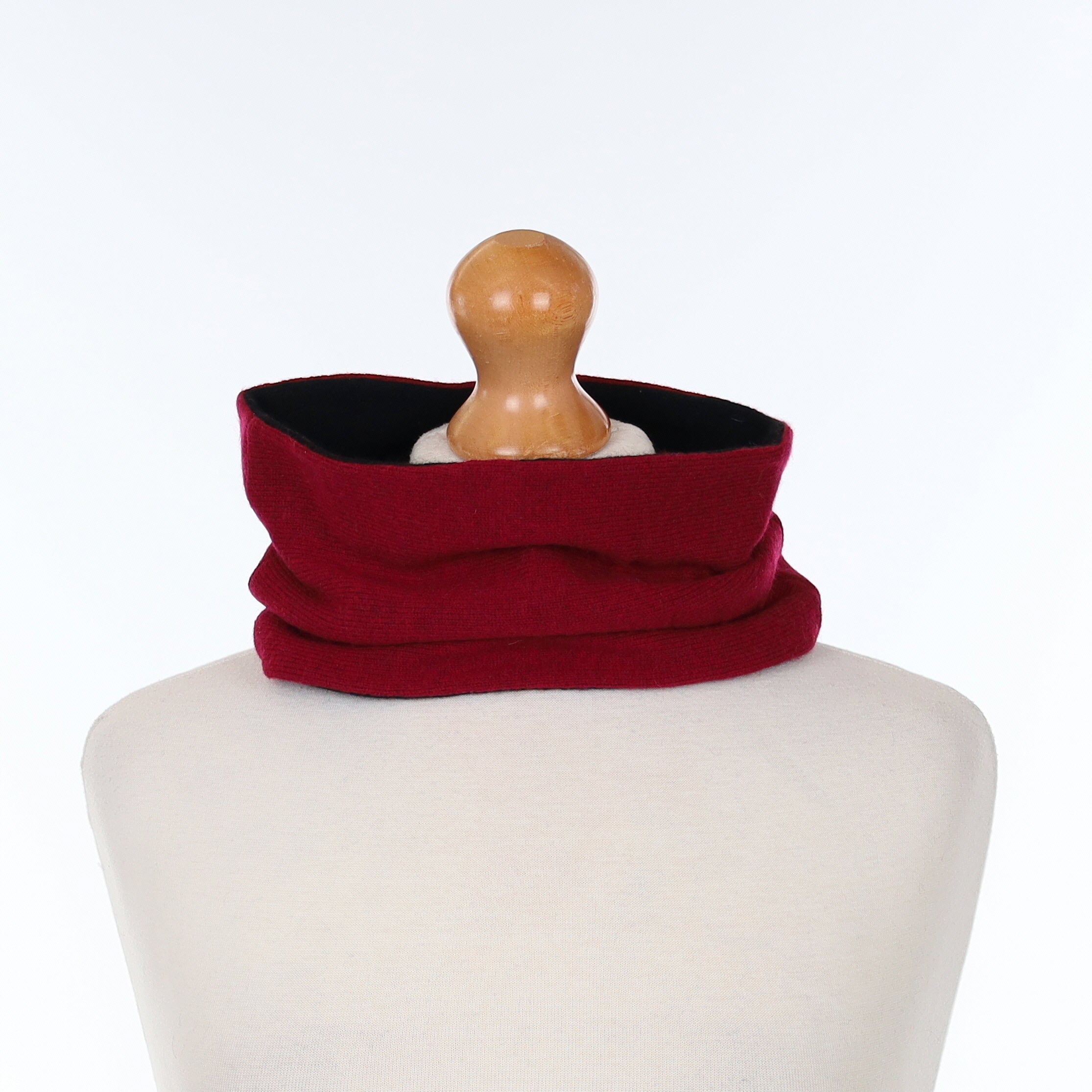 Men's Garnet Red and Black Neck Warmer