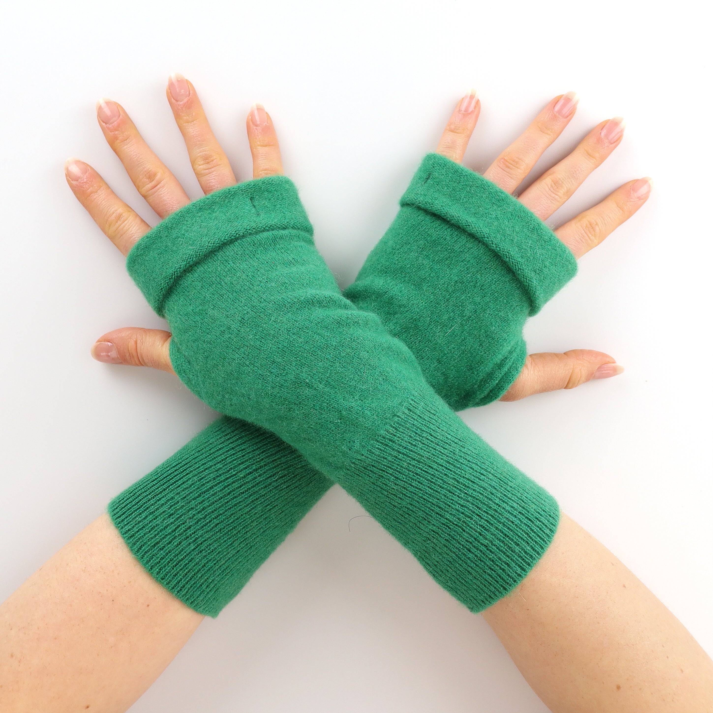 Pea Green Fingerless Glove