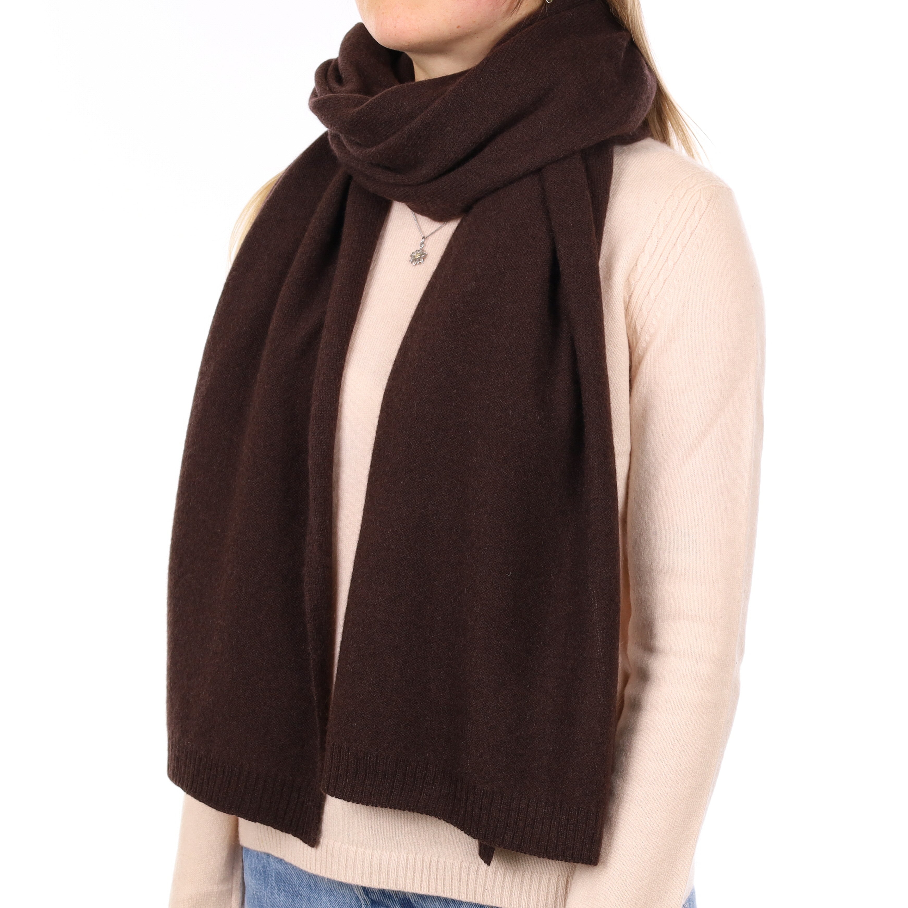 Brand New Black Coffee Recycled Cashmere Wrap