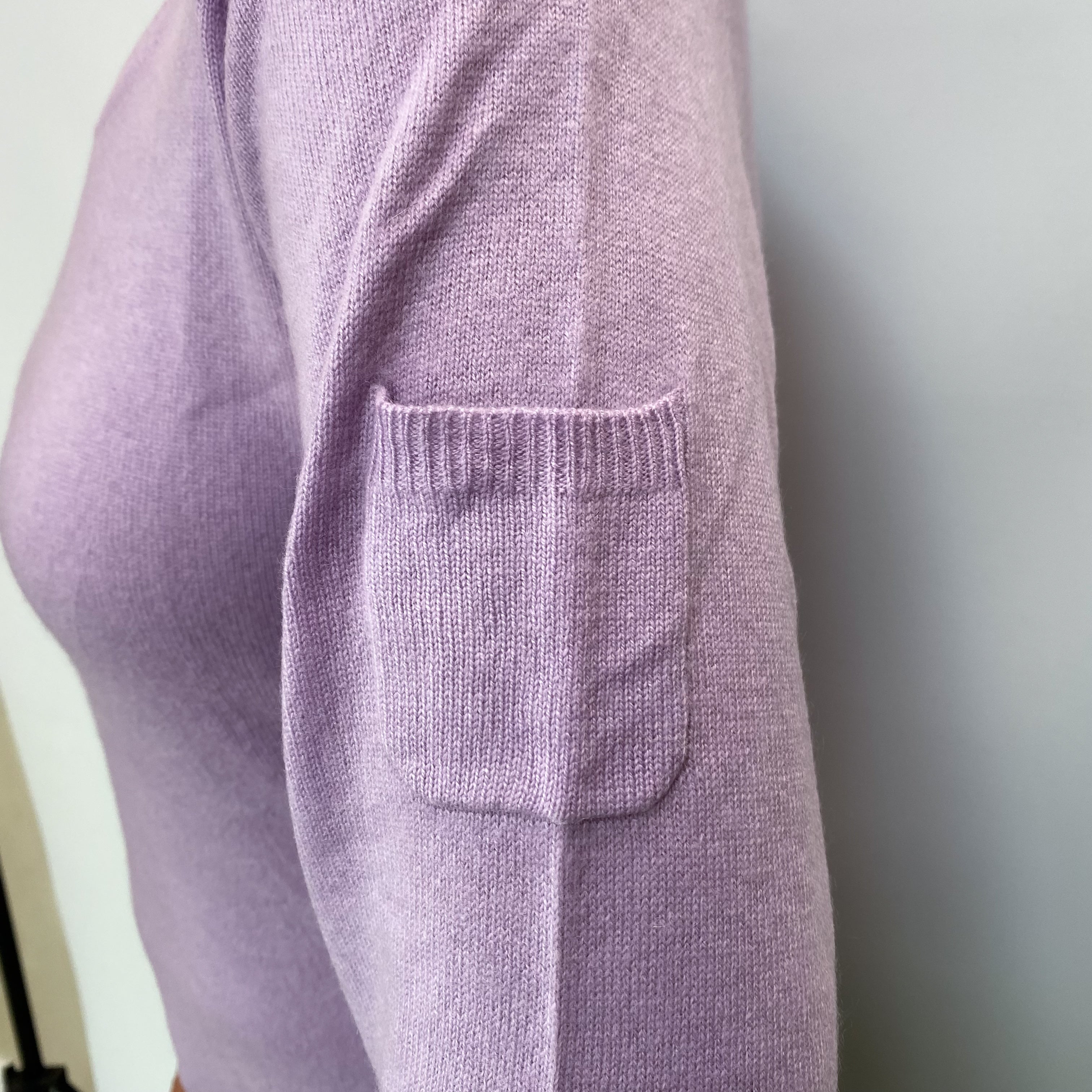 Lavender Purple Cashmere Crew Neck Jumper Medium