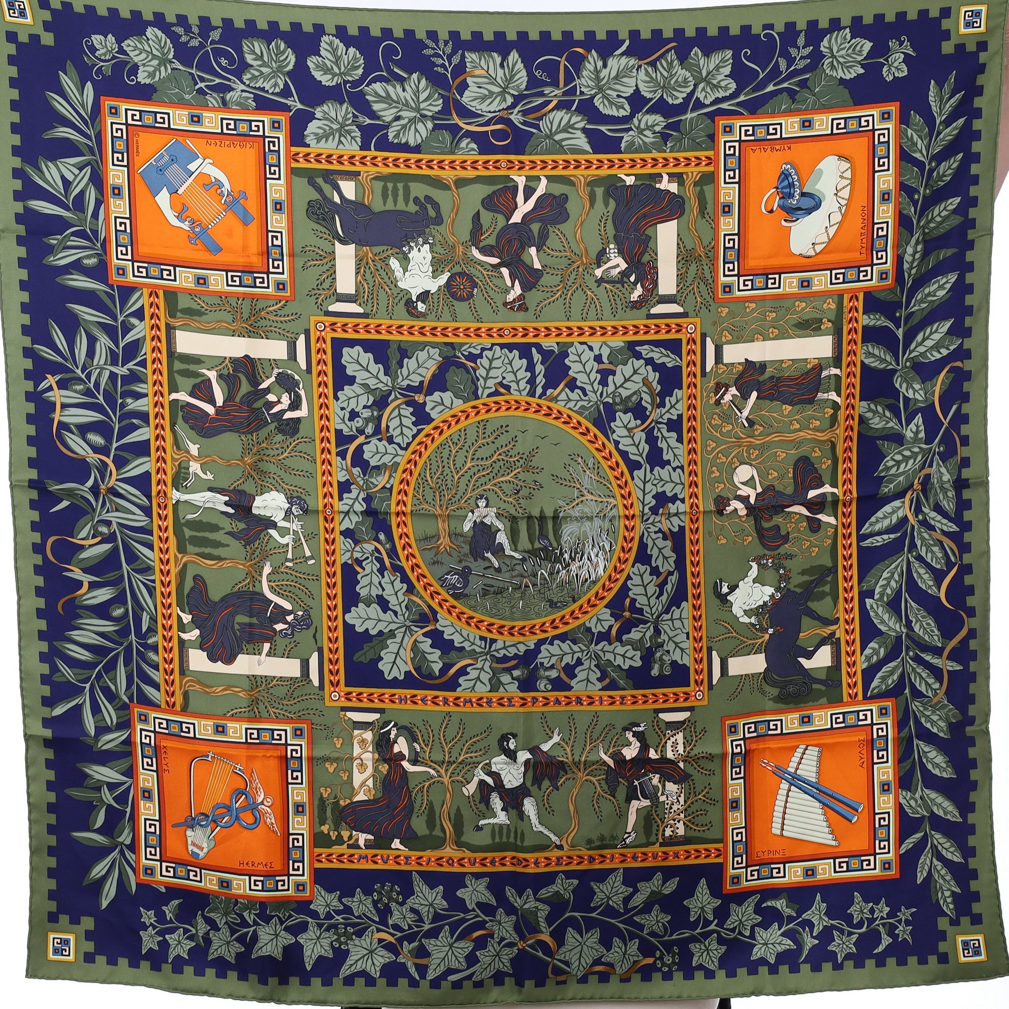 Pristine Hermès Musique des Dieux Silk Scarf Quite Rare