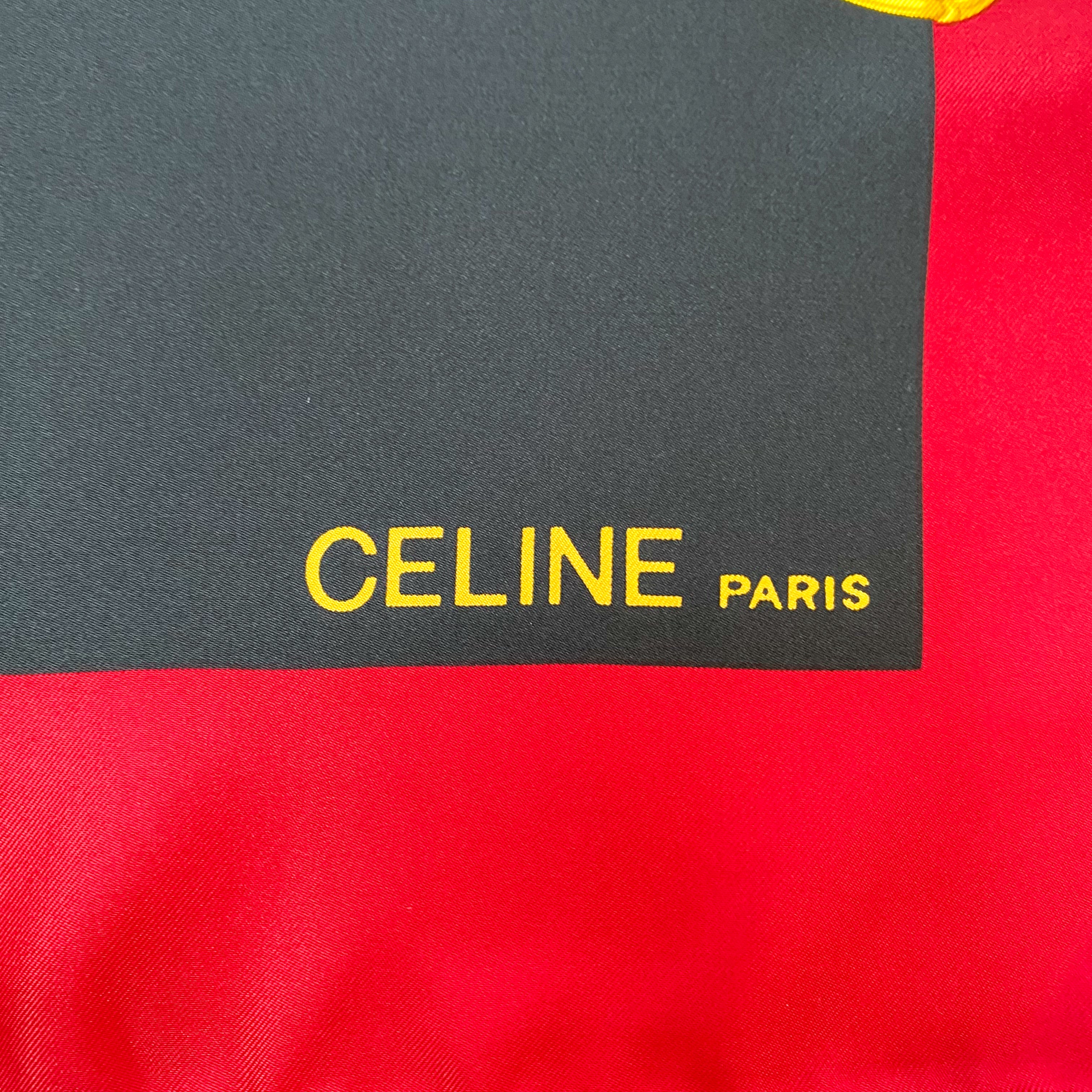 Pristine Celine Designer Silk Scarf