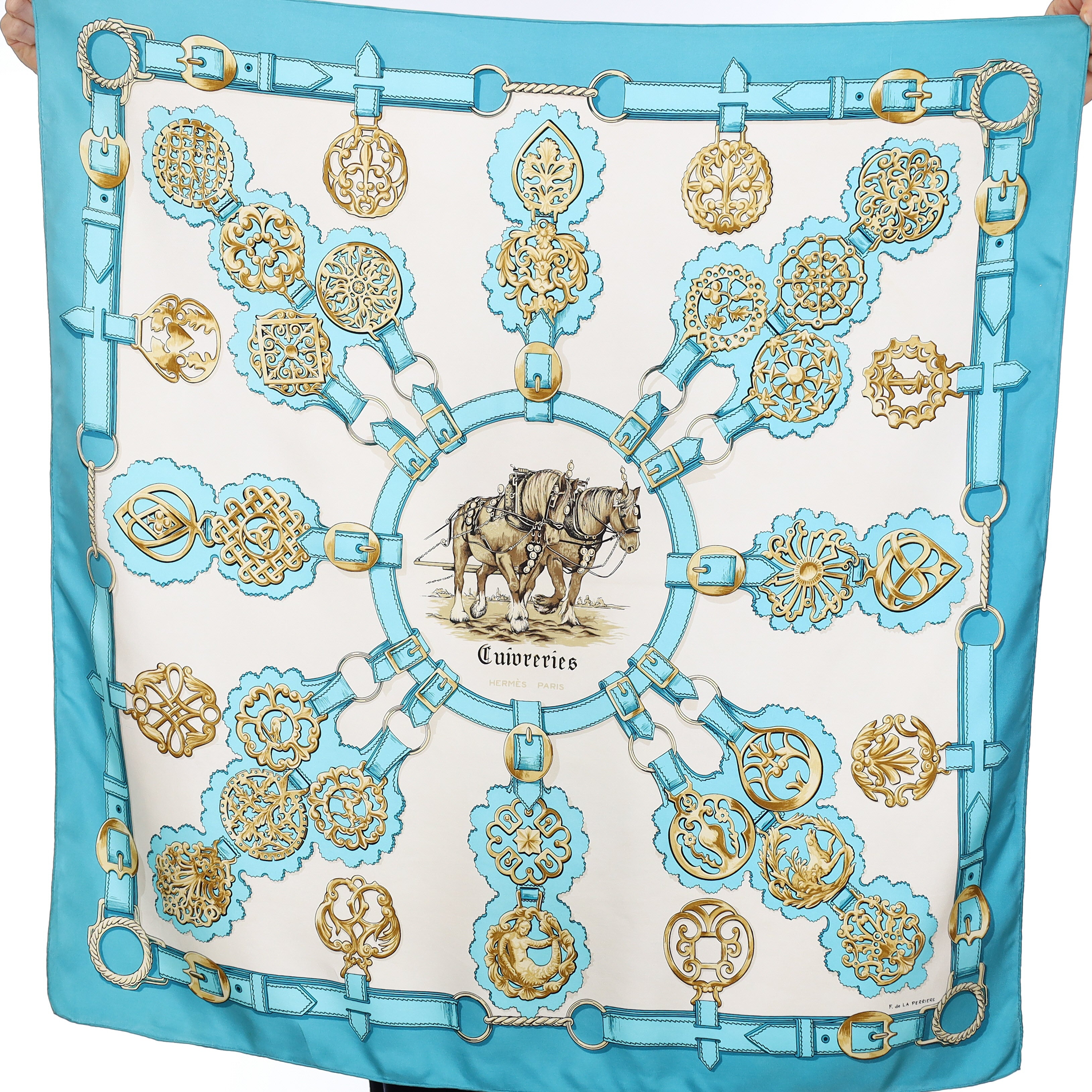 Hermès Cuivreries Silk Scarf