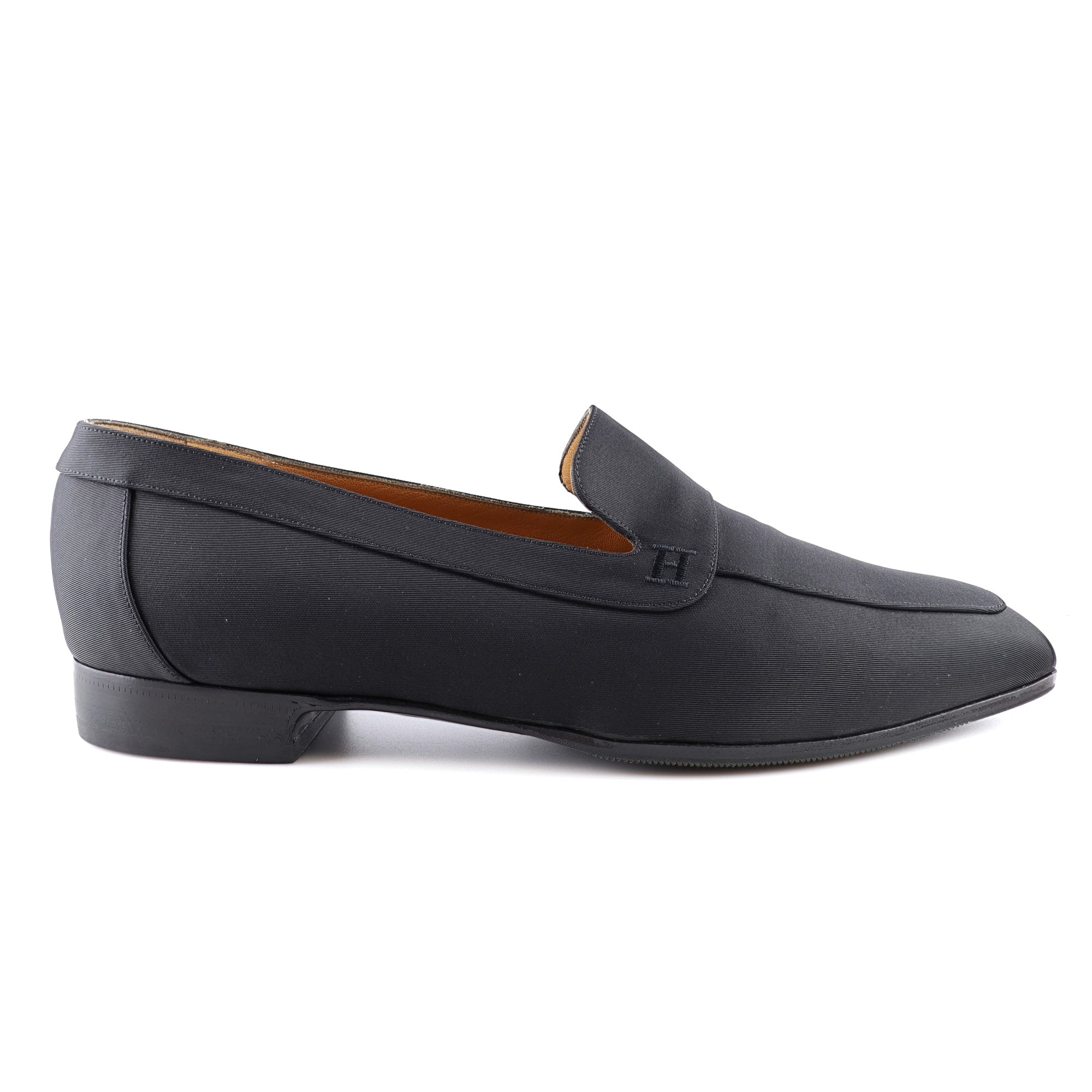 Brand New Boxed Hermès Silk Black Shoes