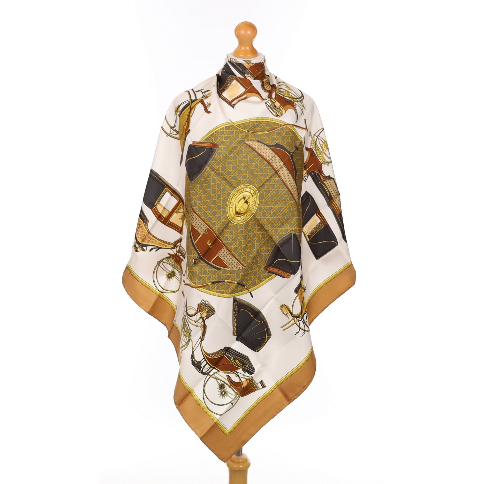 Brand New Sleeved Hermès Les Voitures a Transformation Silk Scarf