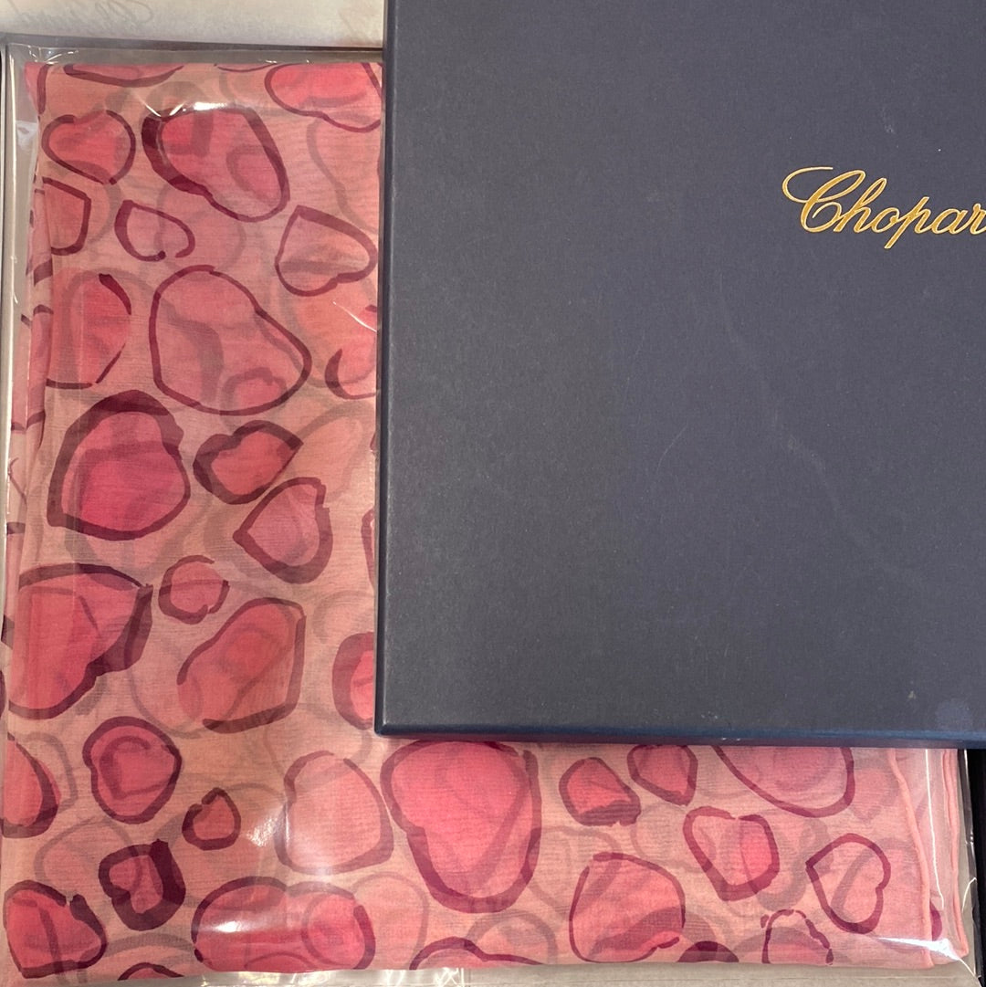 Brand New Boxed Stunning Chopard Wrap Style Designer Silk Scarf