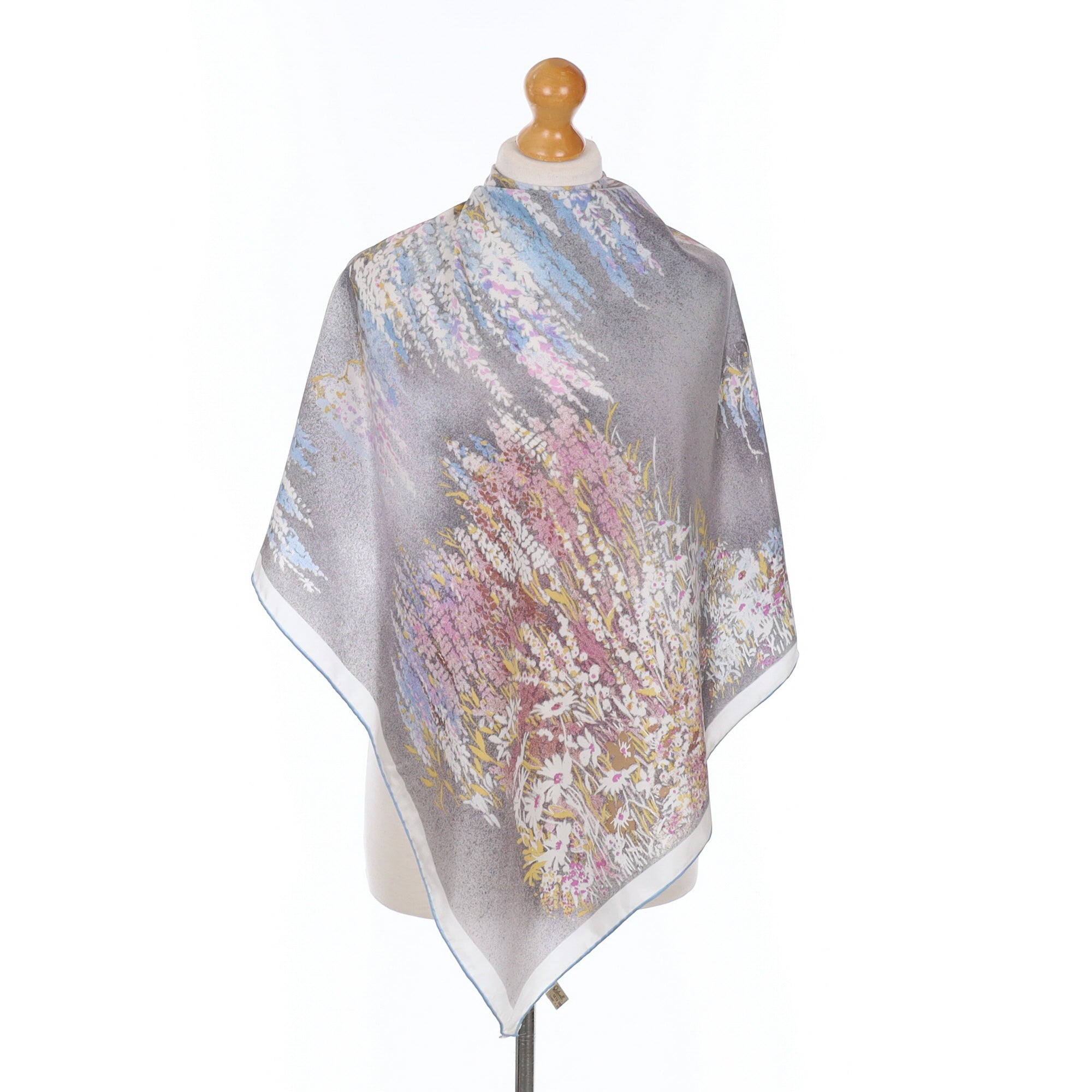 1970’s Muted Floral Ostinelli Silk Scarf