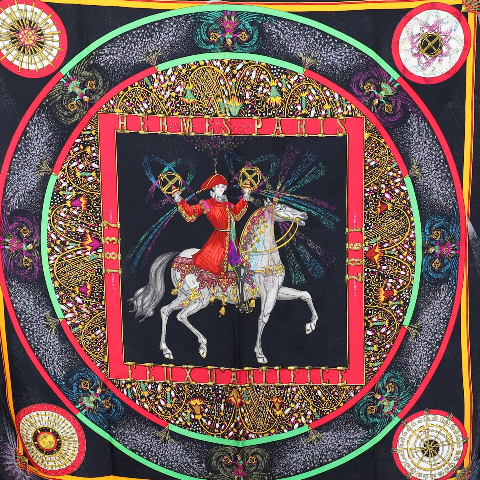 Hermès Feux D’Artifice Silk Scarf