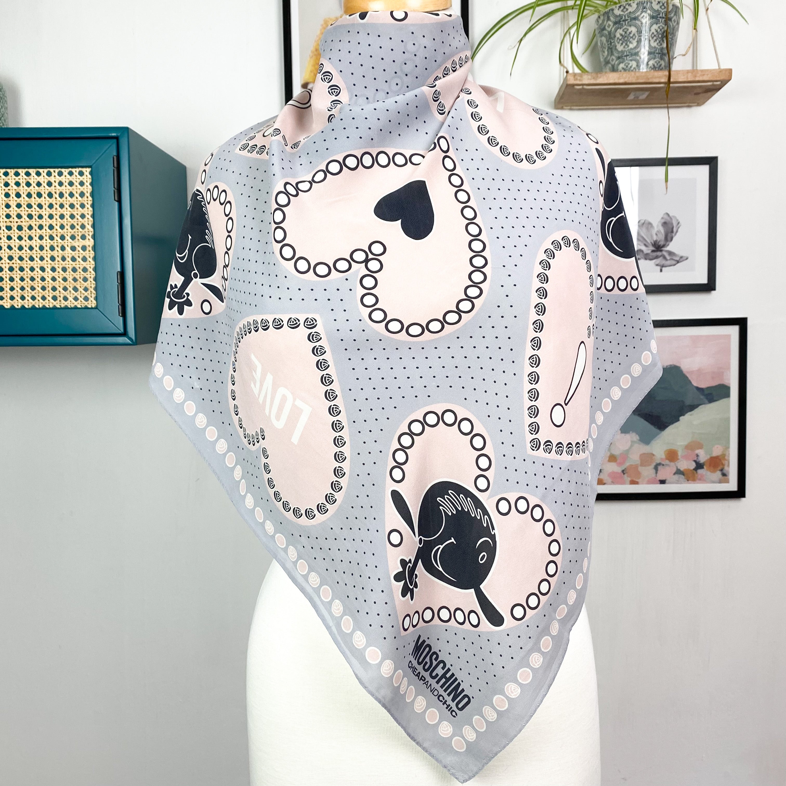 Moschino Designer Crêpe Silk Scarf