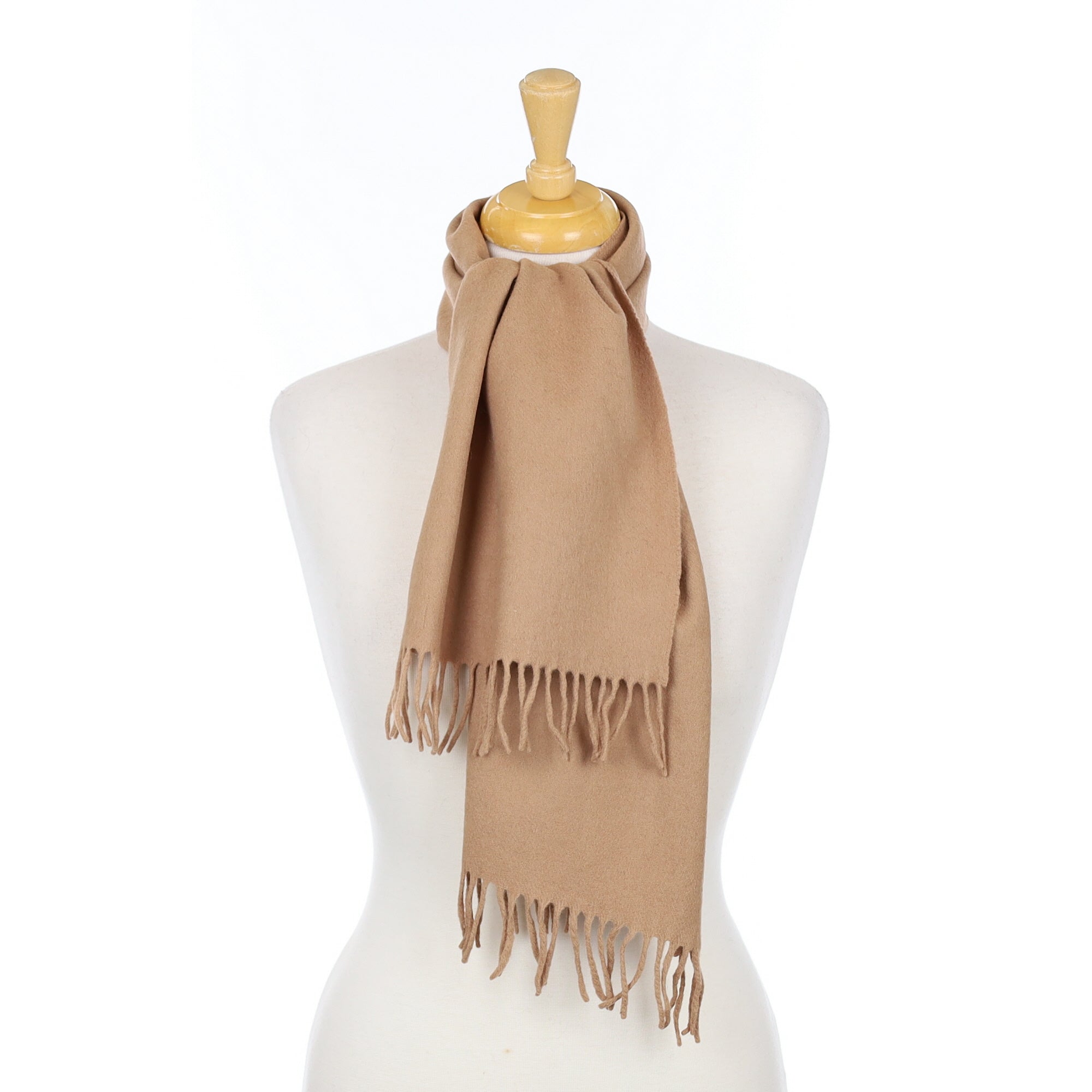 Camel Brown Cashmere Woven Scarf