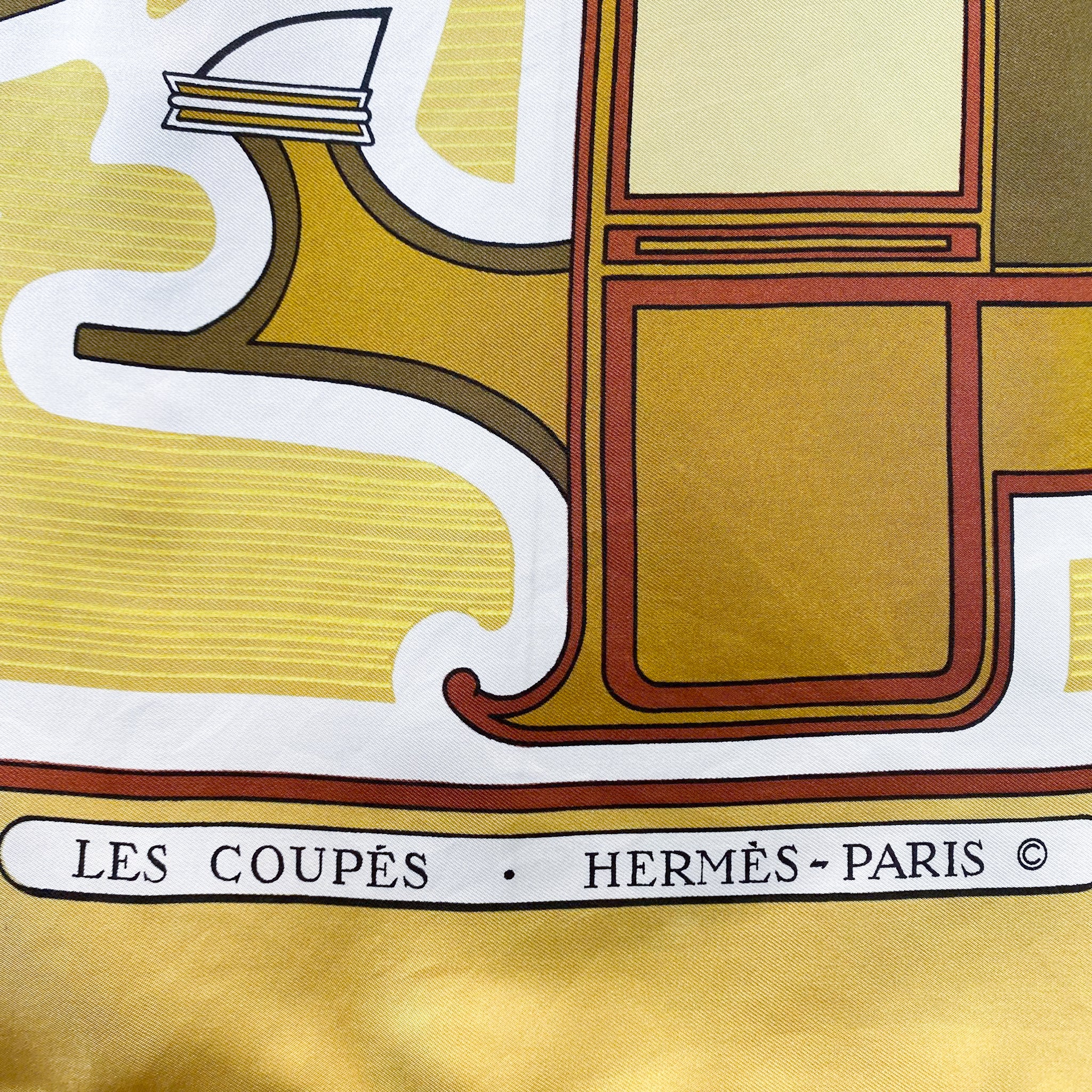 Boxed Hermes Les Coupes Vintage Silk Scarf