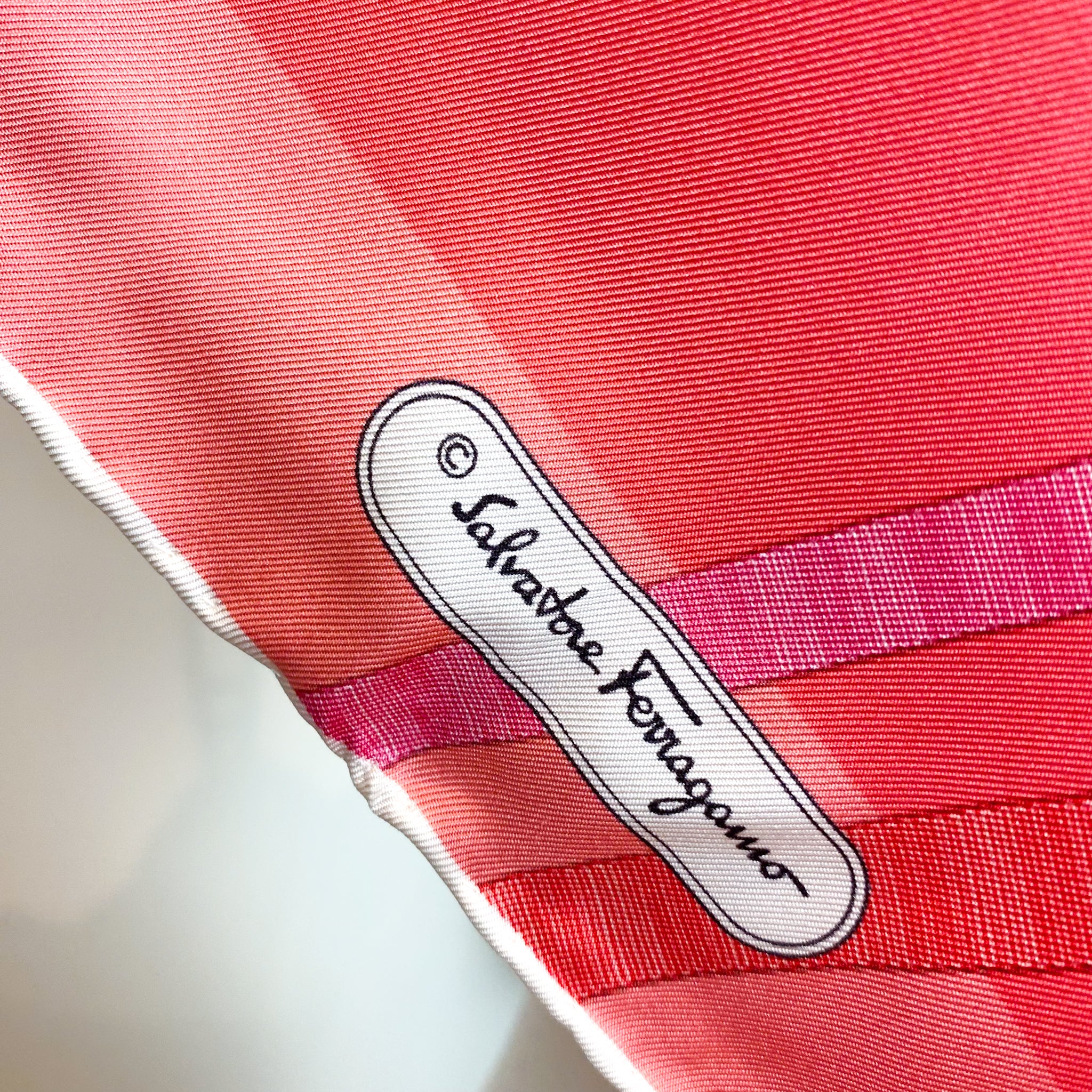 Brand New Boxed Salvatore Ferragamo Designer Silk Scarf