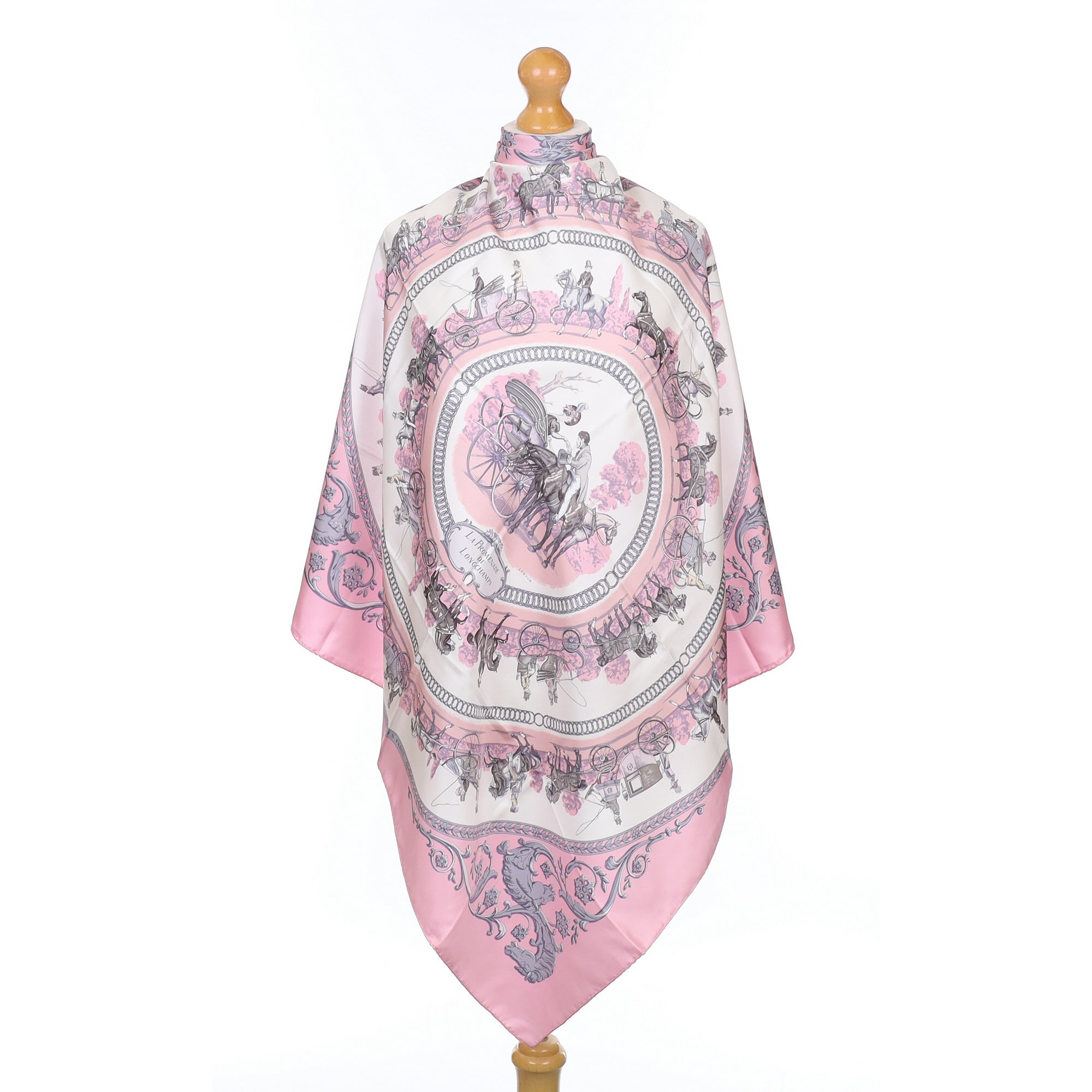 Pristine Hermès La Promenade de Longchamps Silk Scarf