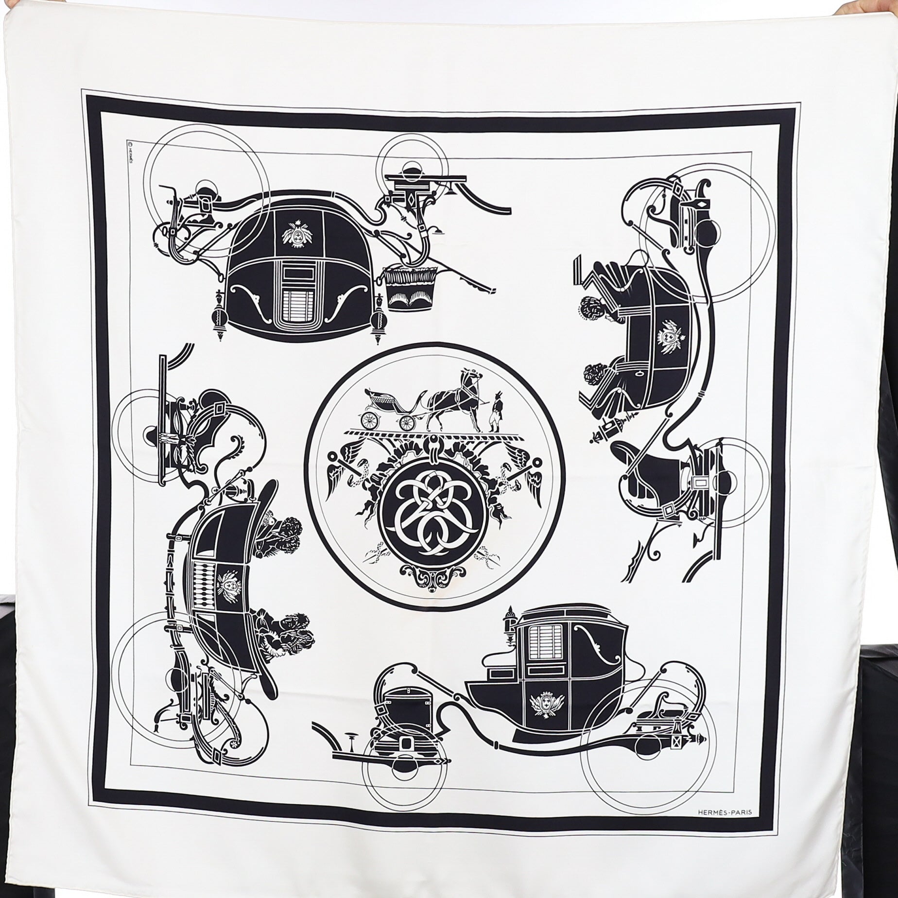 Pristine Hermès Ex Libris Silk Scarf