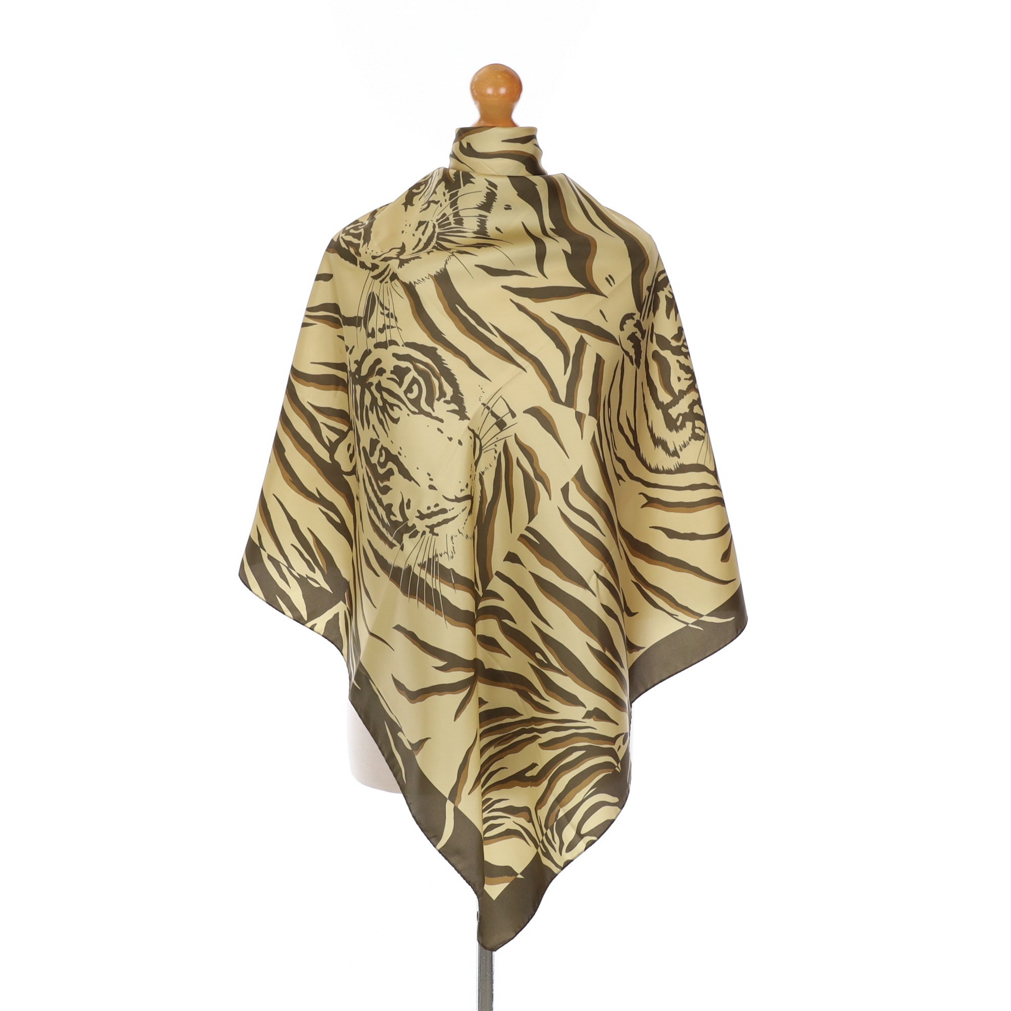 Tiger Design Silk Scarf