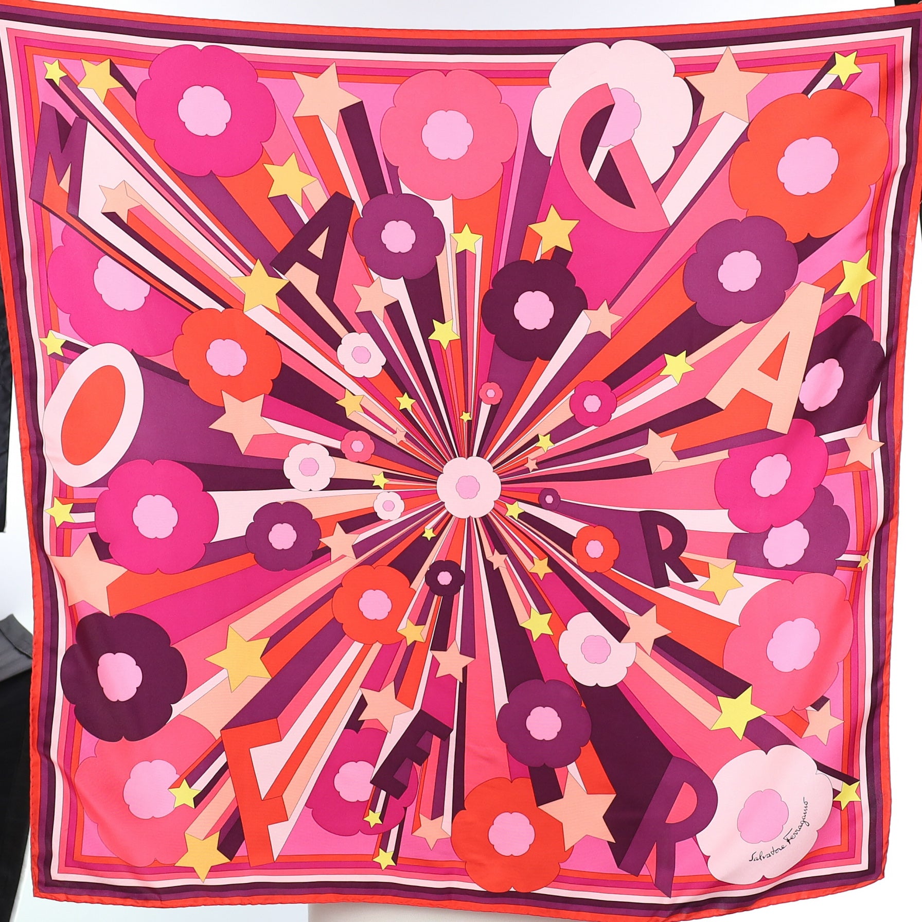 Salvatore Ferragamo Colourful Silk Scarf