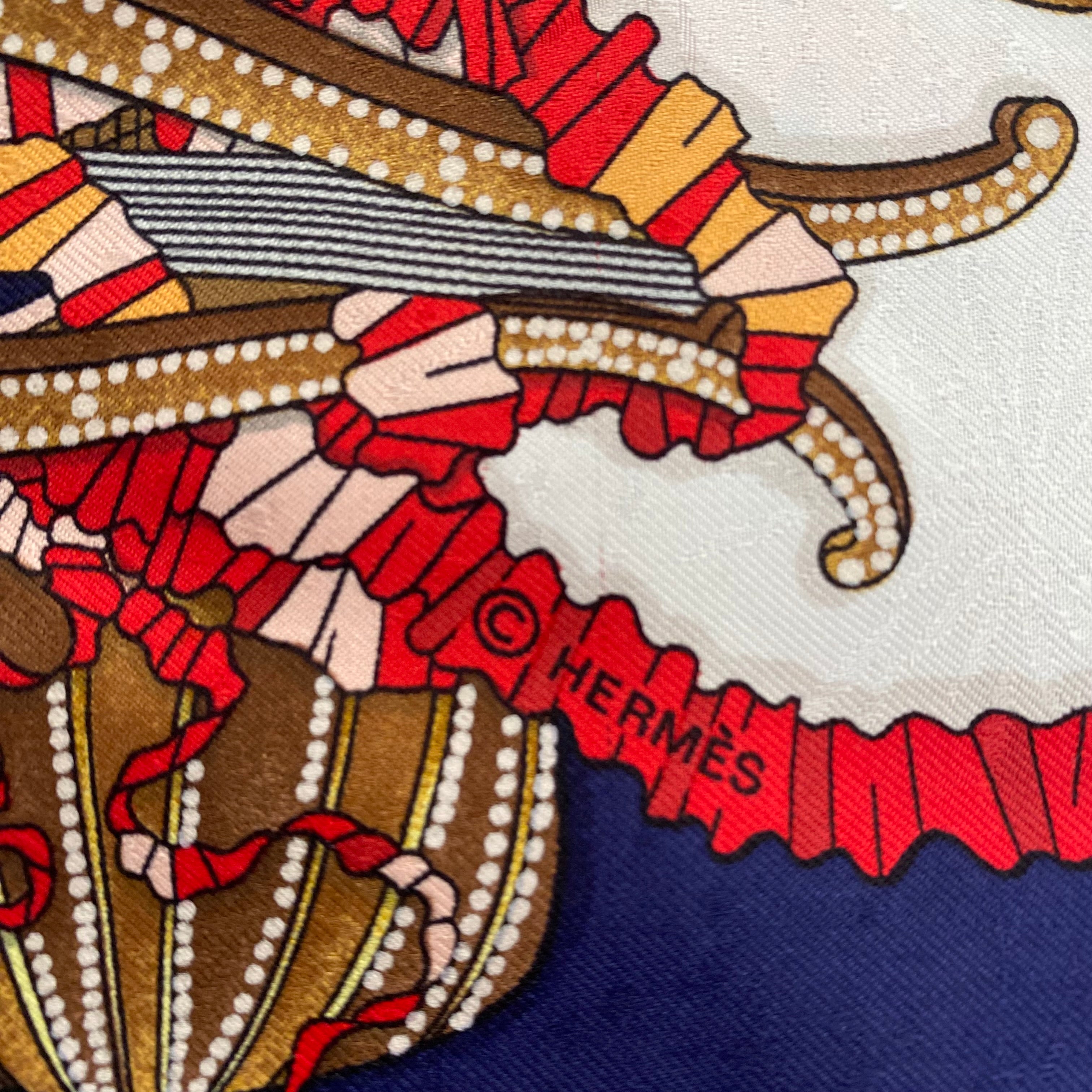 Hermès Les Fêtes du Roi Soleil Silk Scarf