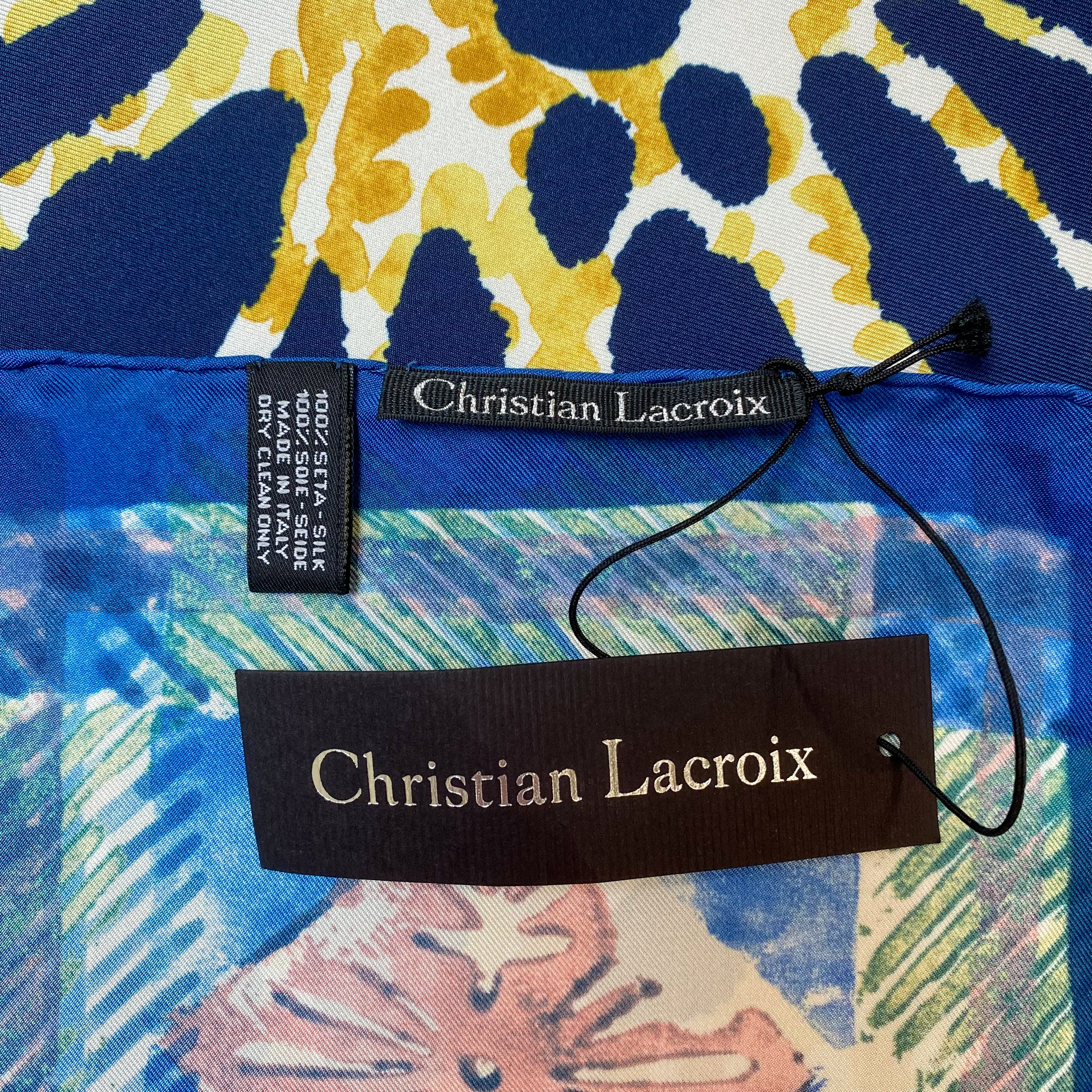 Brand New Christian Lacroix Butterfly Silk Scarf